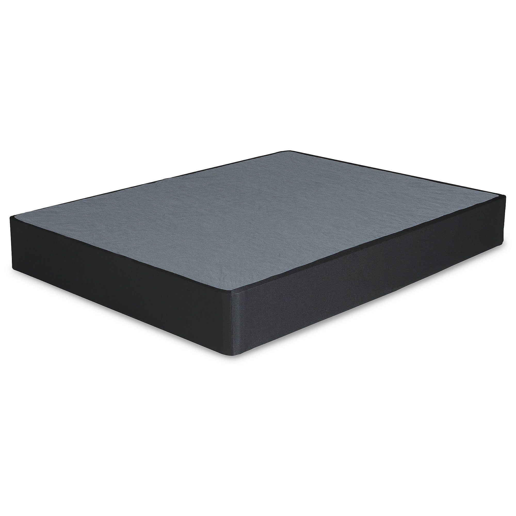 Queen Black Metal Mattress Foundation with Box Spring