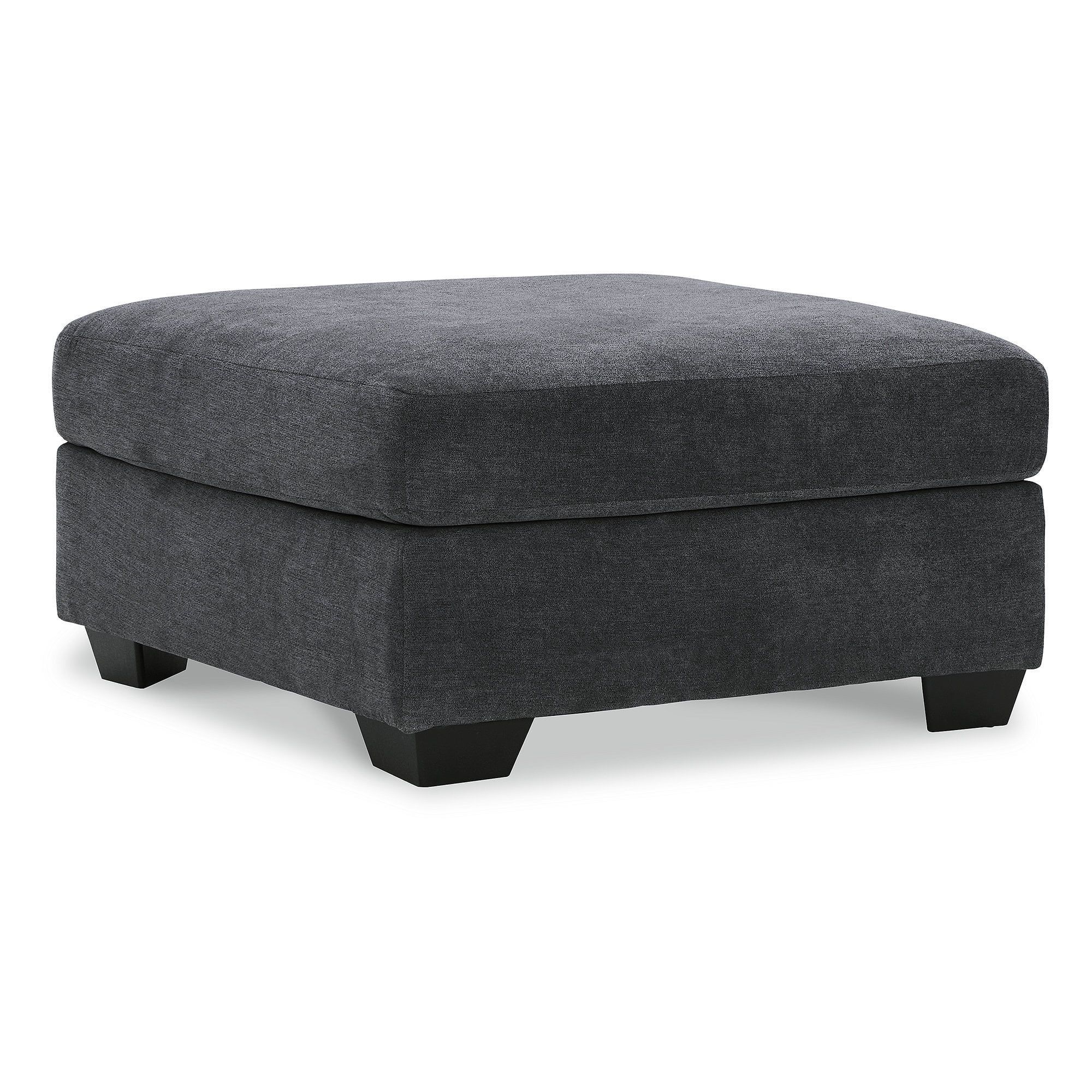 Gunmetal Gray Oversized Upholstered Accent Ottoman