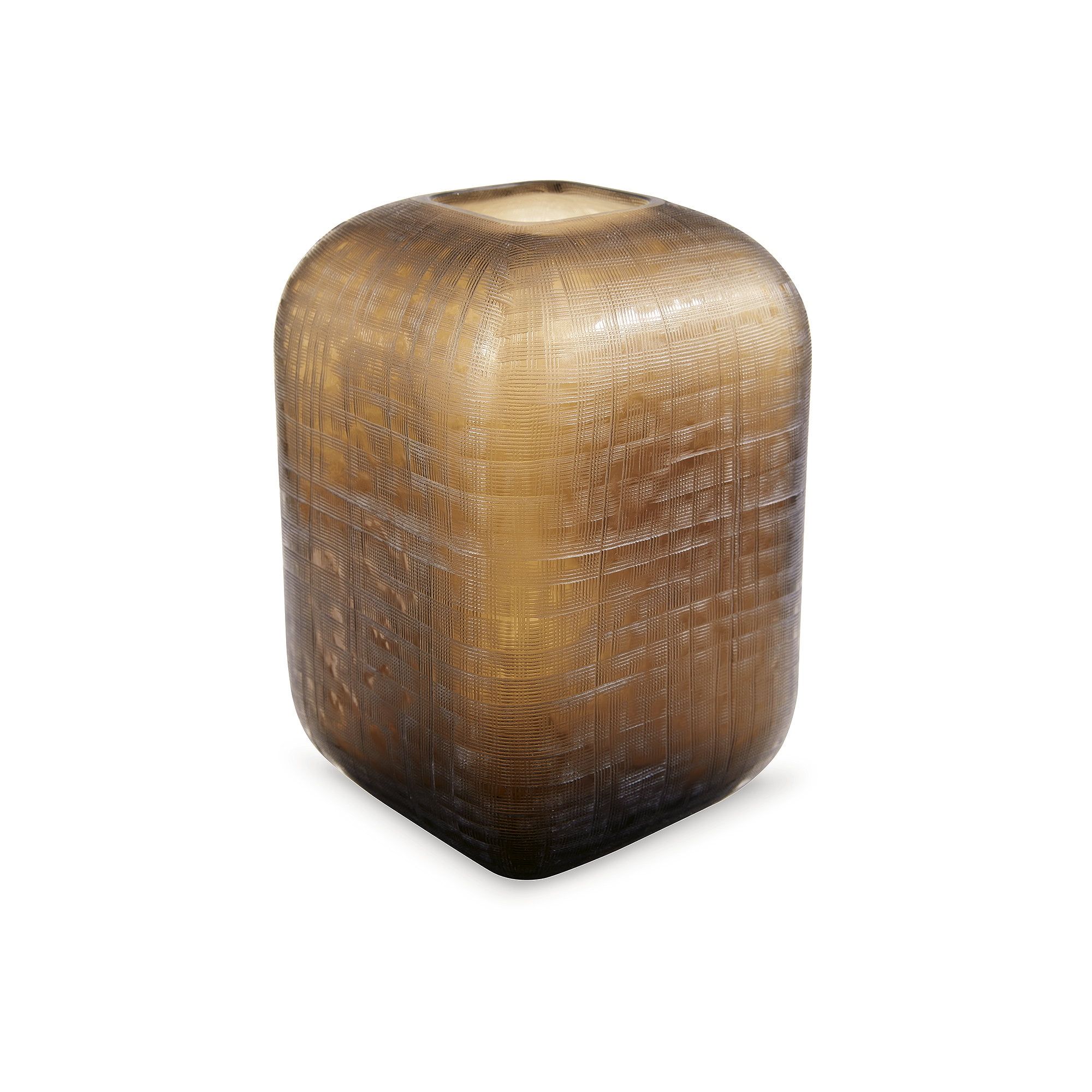 Capard 11" Brown Textured Glass Vase