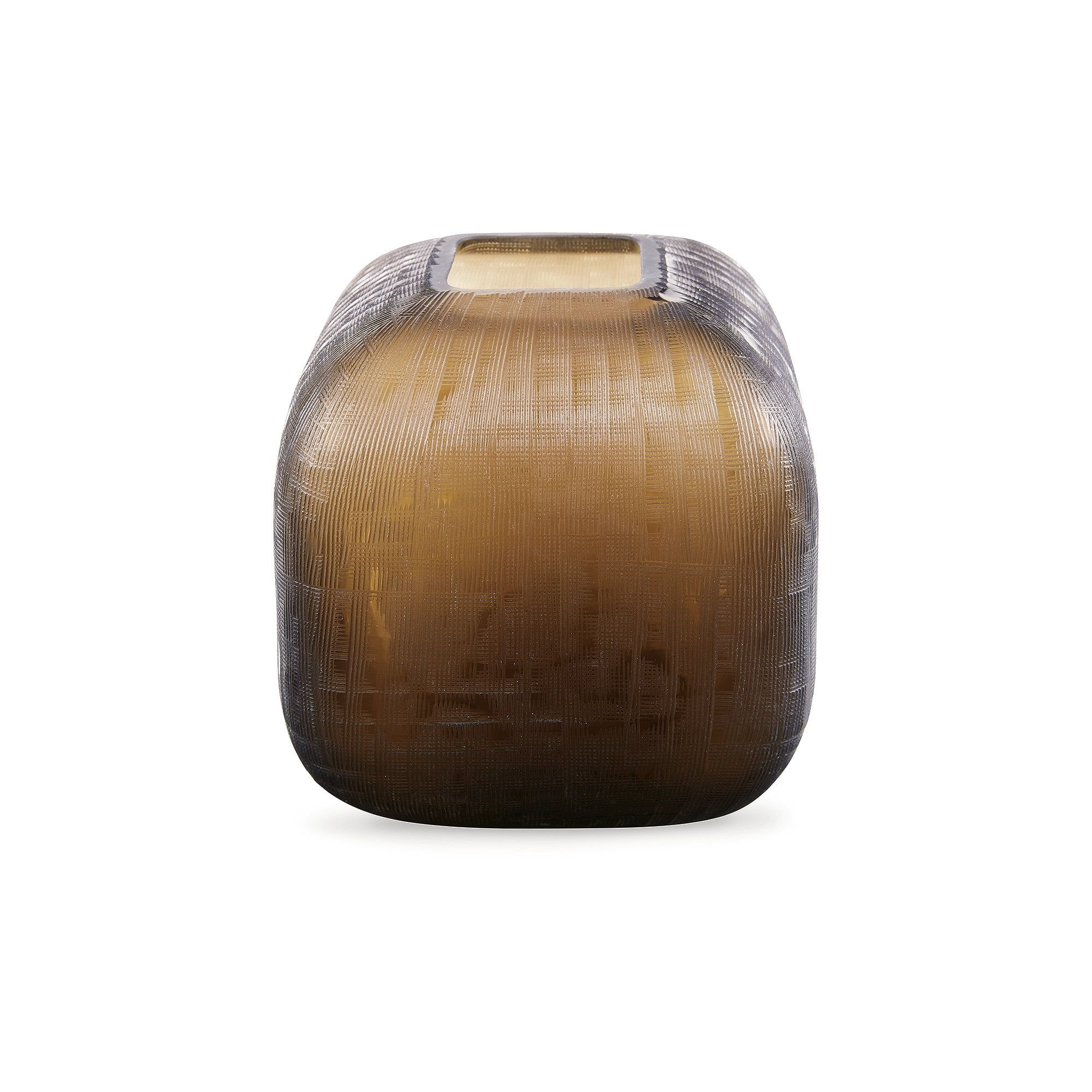 Capard 8" Brown Textured Glass Vase