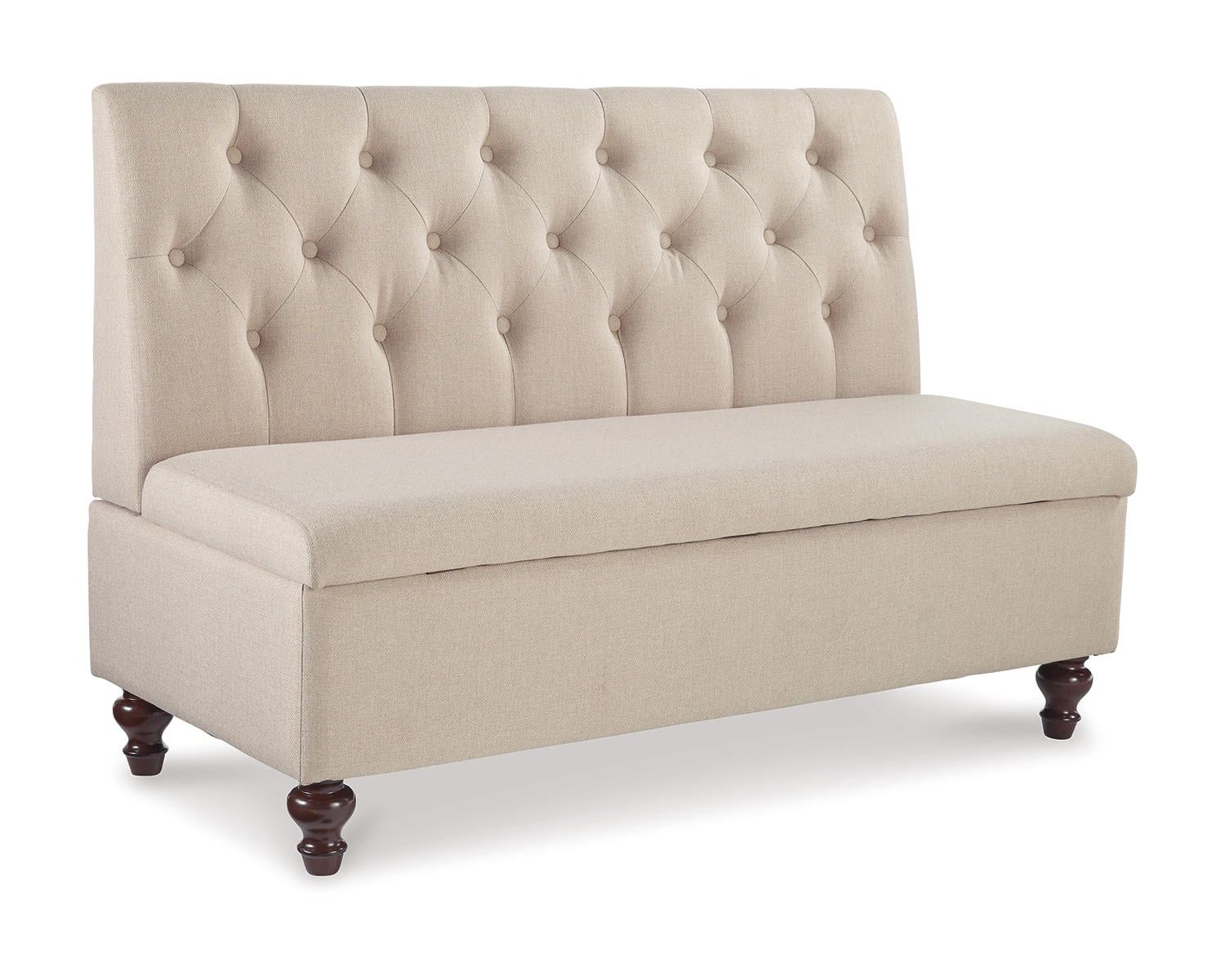 Gwendale Luxurious Button-Tufted Storage Bench in Light Beige