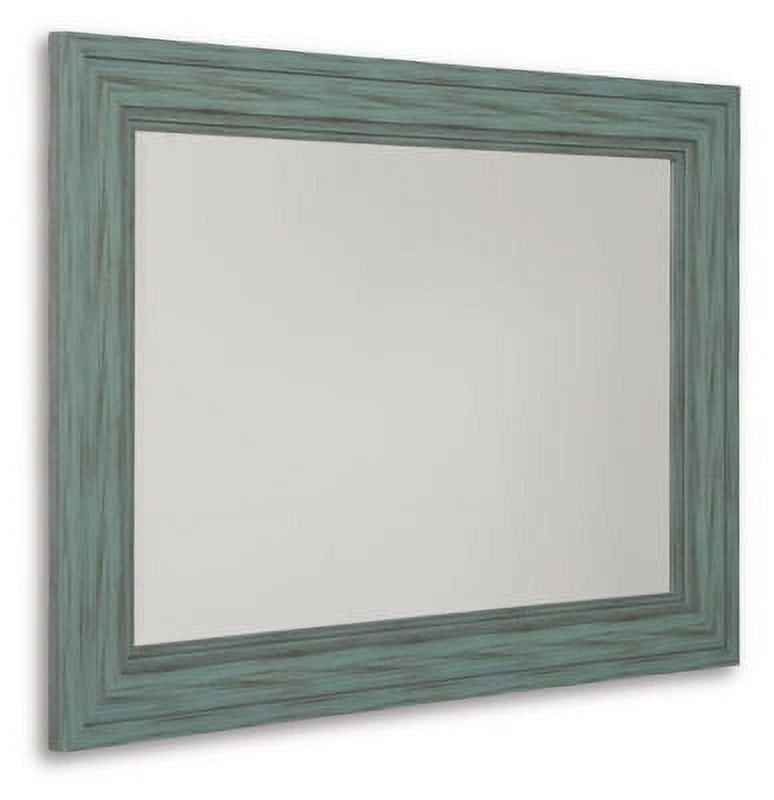 Antique Teal Rectangular Contemporary Accent Mirror 30x40