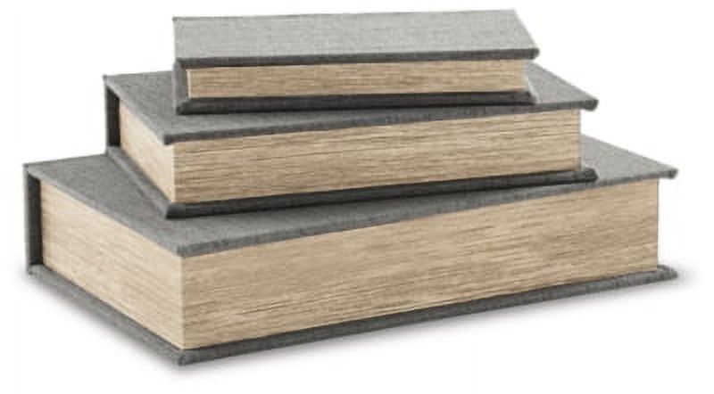 Jolina Gray Velvet-Lined Keepsake Box Set of 3
