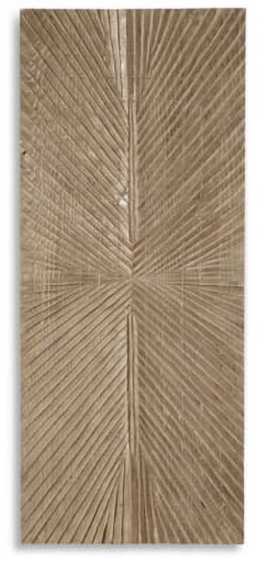 Lenora Distressed Brown Wood Sunburst Wall Decor