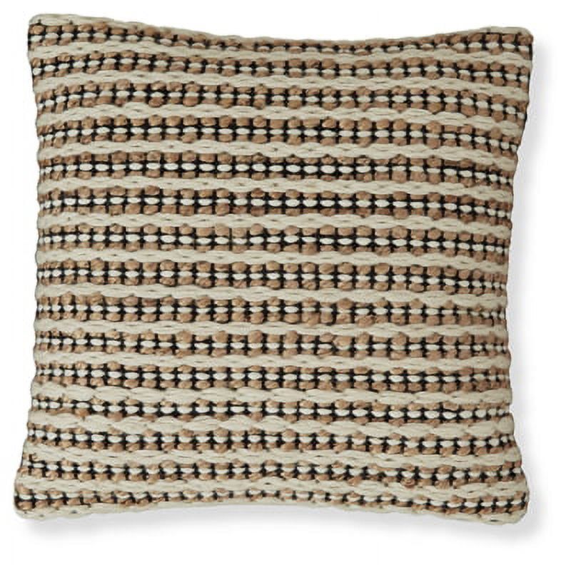 Nealington 20" Square Wool and Jute Striped Pillow