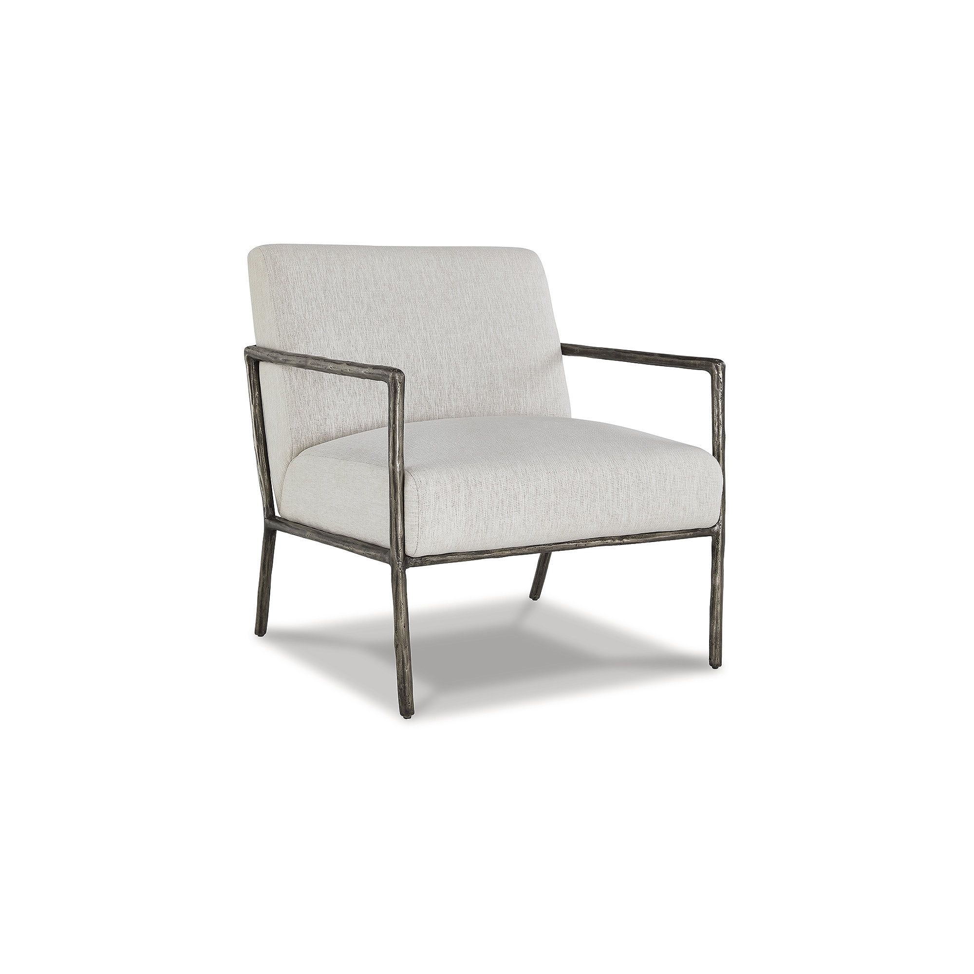 Ryandale Pewter-Tone Linen Modern Accent Chair