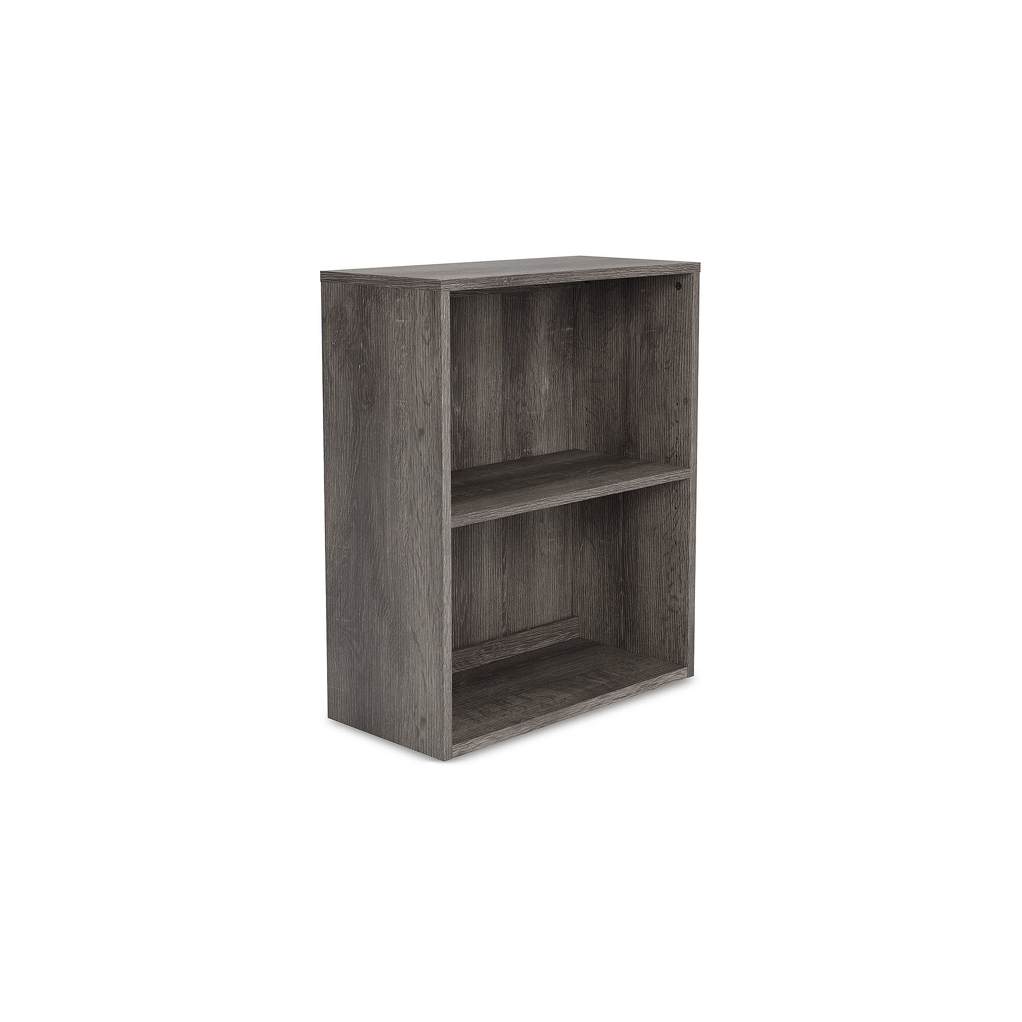 Transitional 30" Weathered Oak Grain Adjustable Bookcase