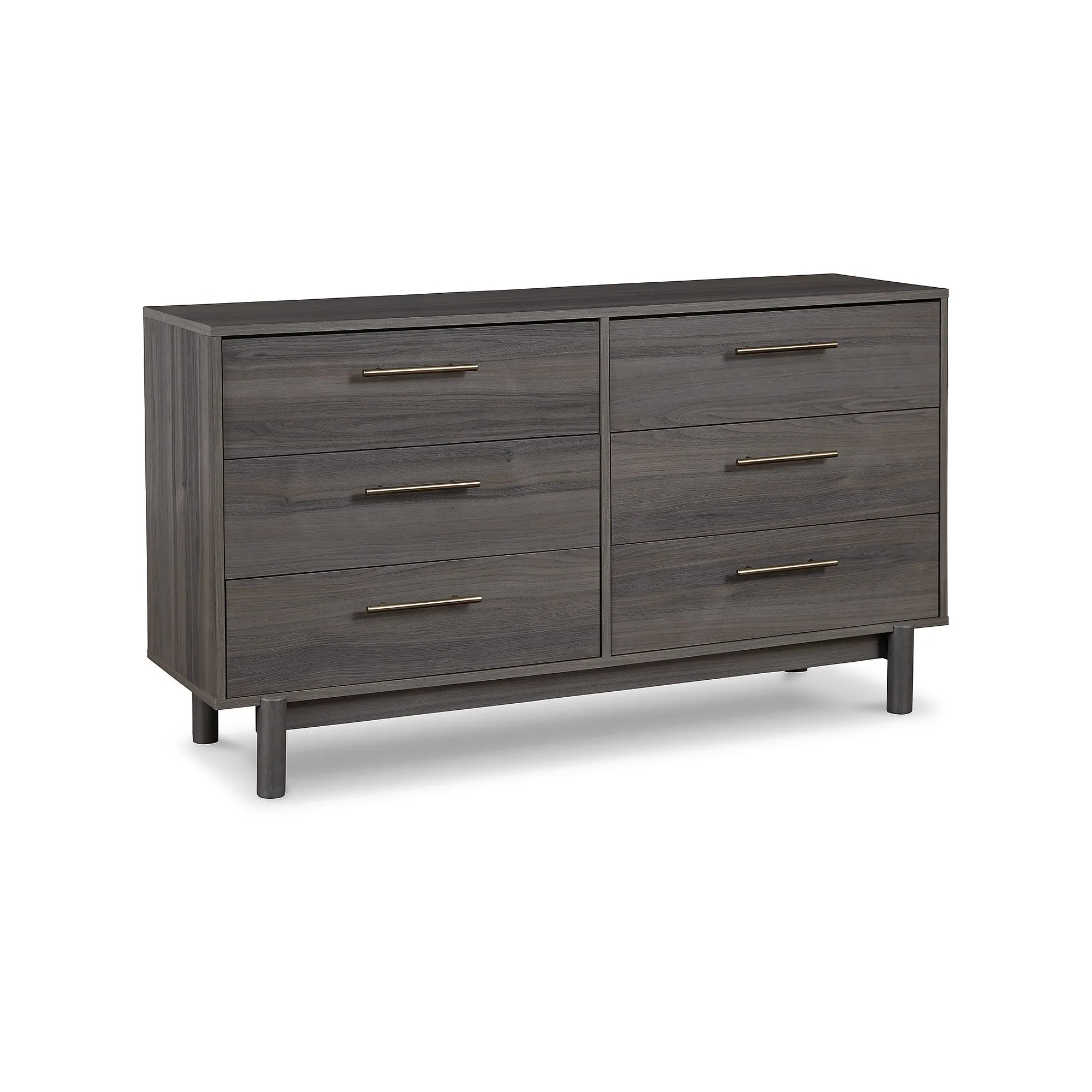 Brymont Warm Gray 6-Drawer Mid-Century Modern Dresser