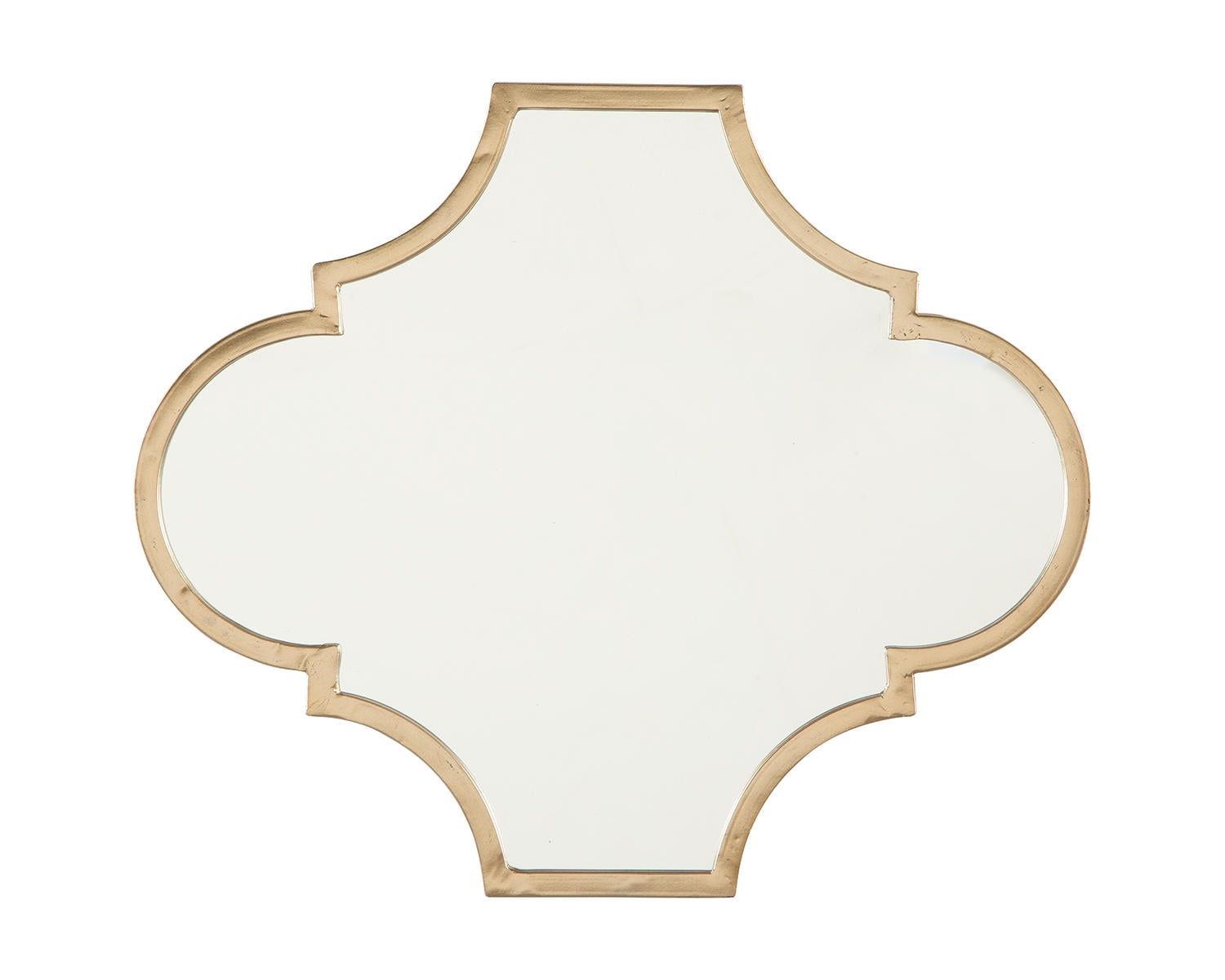 Gold Quatrefoil Contemporary Accent Mirror