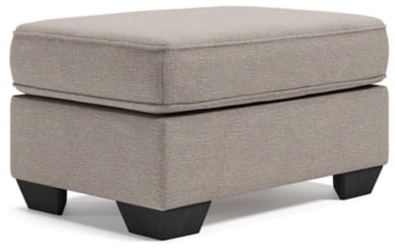 Contemporary Gray Chenille 34" Wide Ottoman