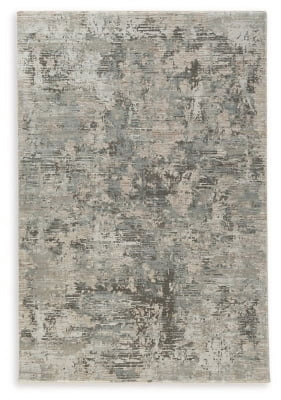 Abstract Multi-Color Synthetic 5' x 7' Area Rug