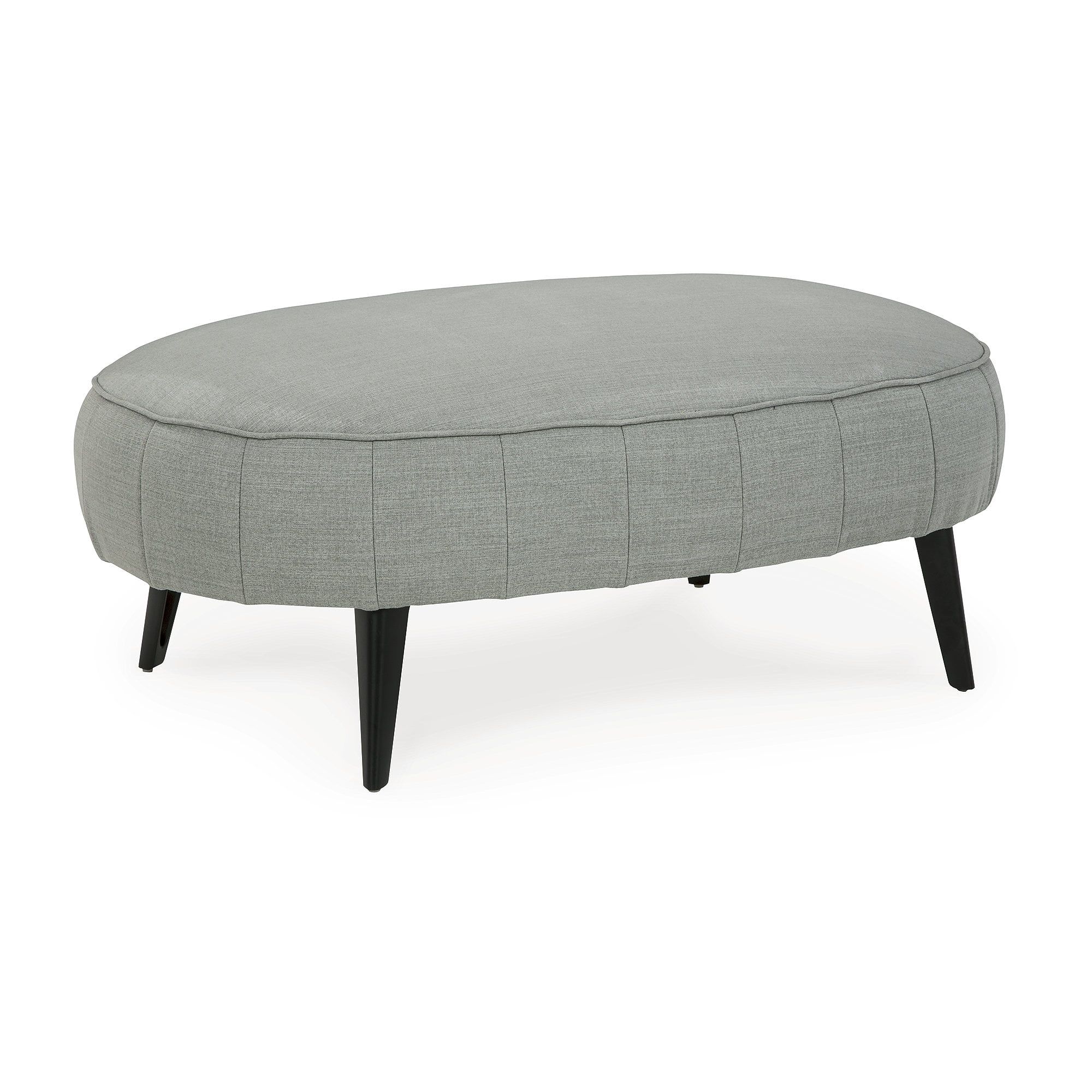 Hollyann 41" Gray Chenille Oversized Accent Ottoman