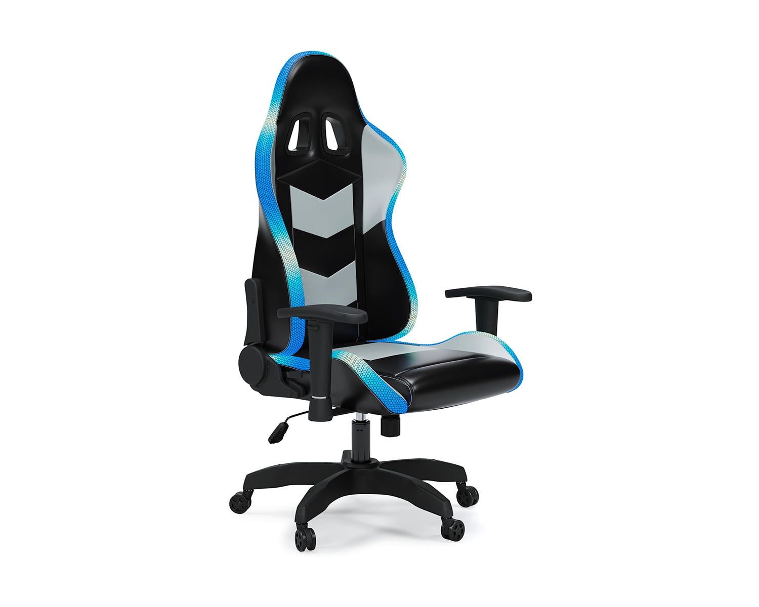 Lynxtyn 26.63" Black & Gray LED Gaming Office Chair