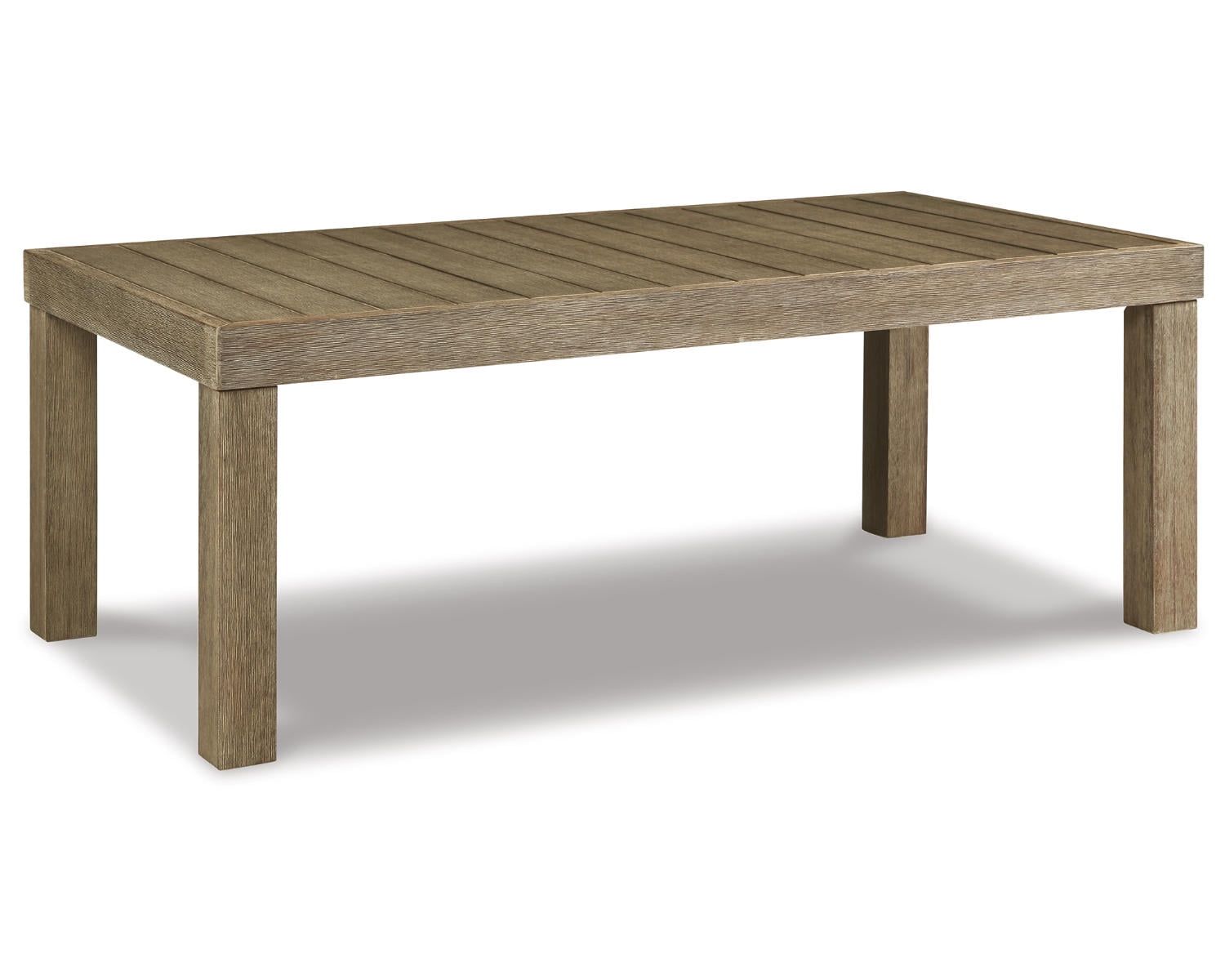 Brown Eucalyptus Rectangular Outdoor Coffee Table