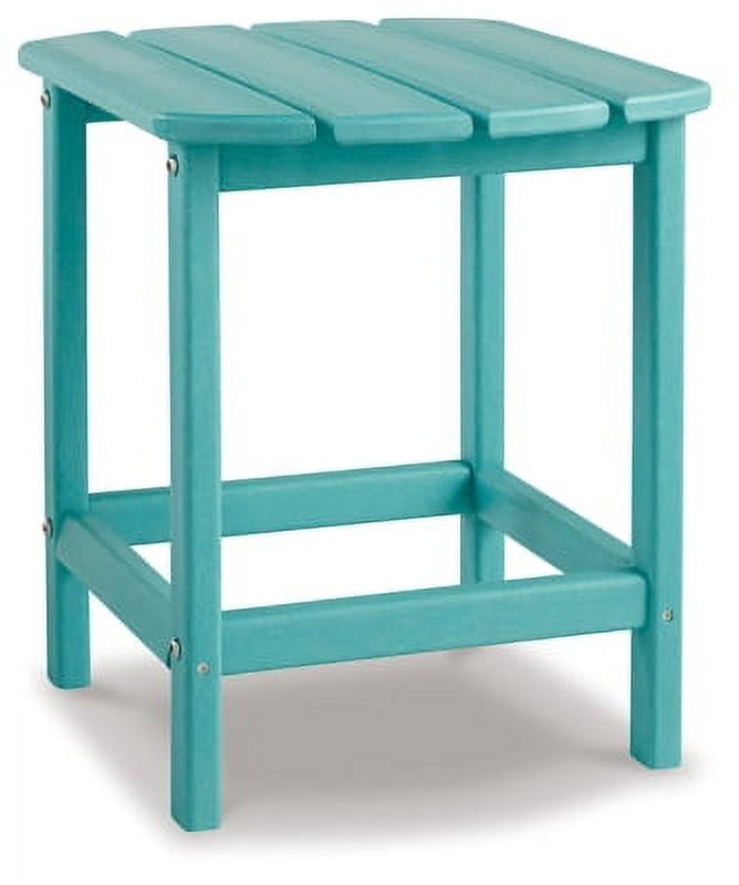 Transitional Sundown Treasure Turquoise Rectangular End Table