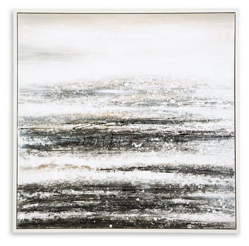 Contemporary Abstract White and Gray Wall Art