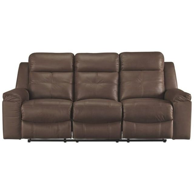 Jesolo Coffee Brown Faux Leather Reclining Sofa Set