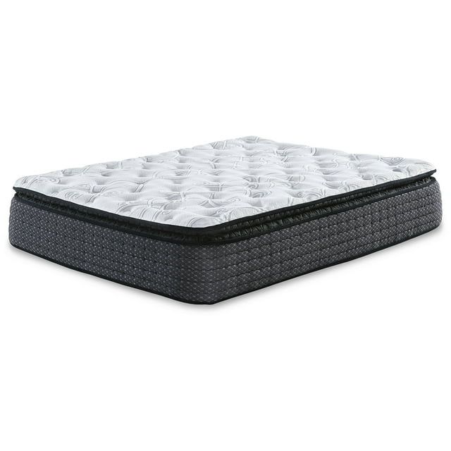 White Pillowtop King Innerspring Mattress with Gel Memory Foam