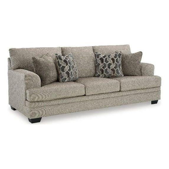 Taupe Fabric Queen Sleeper Sofa with Memory Foam Mattress