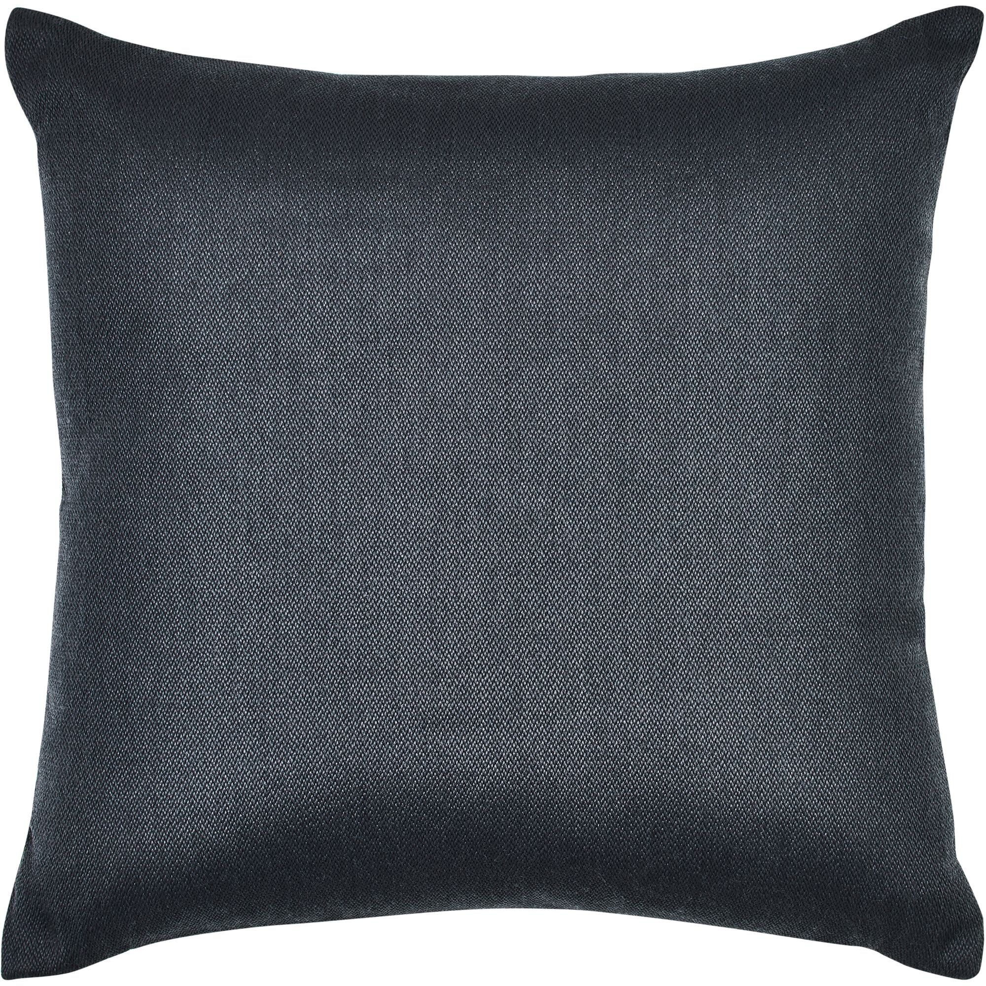 22" Dark Gray Square Outdoor Patio Throw Pillow