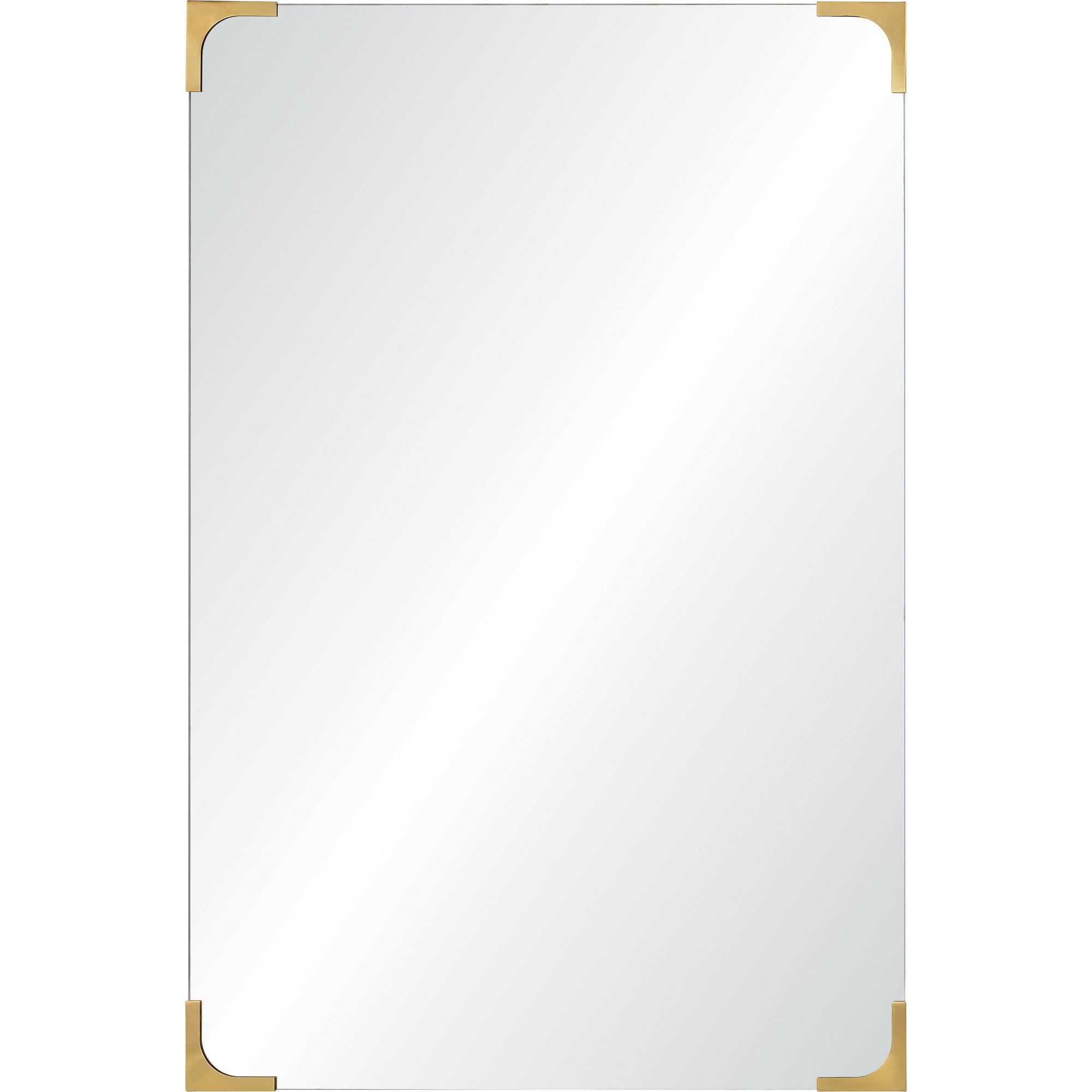 Elegant 36" Gold Rectangular Beveled Wall Mirror