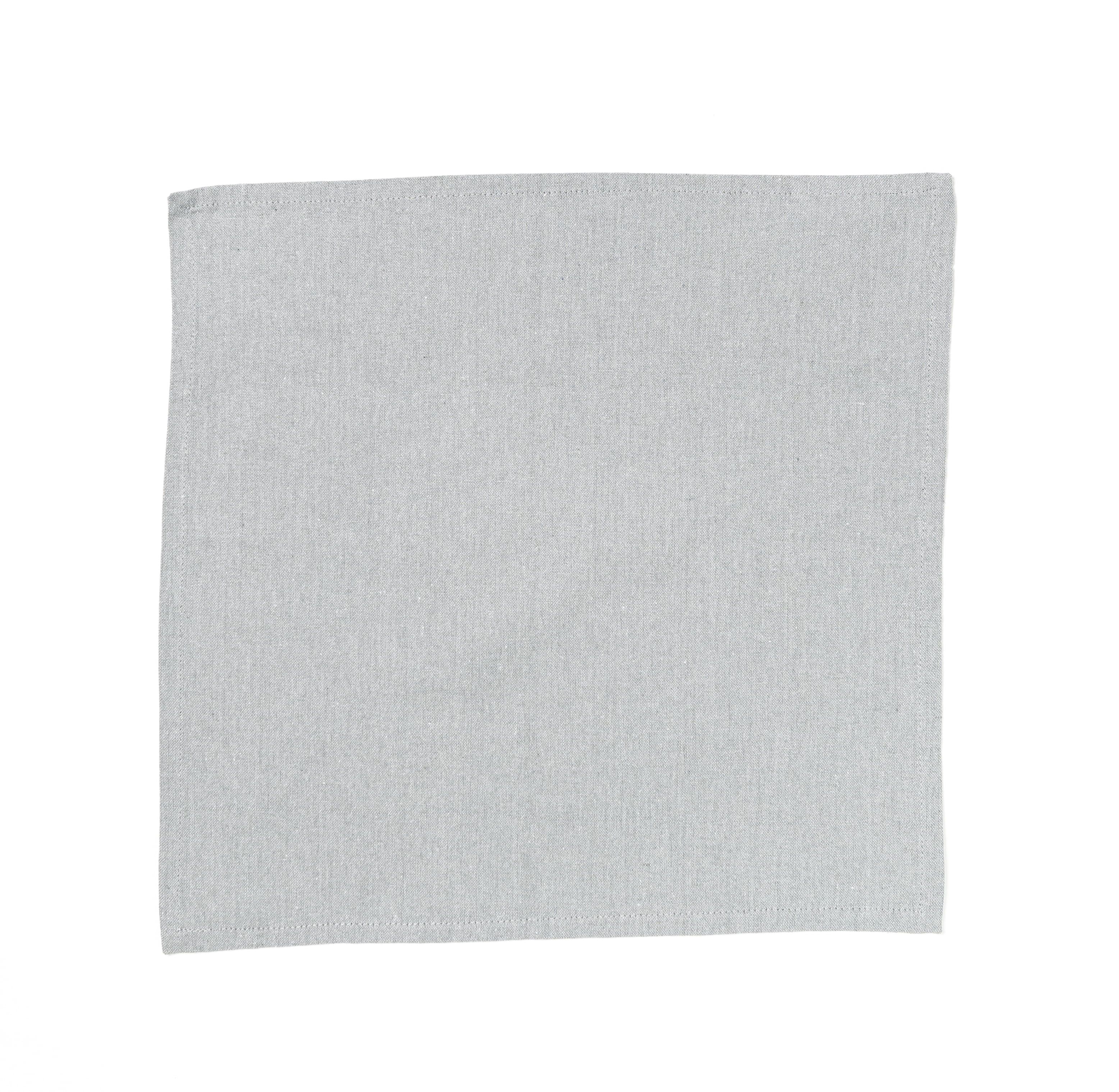 Gray Cotton Blend Square Cloth Napkins Set of 10