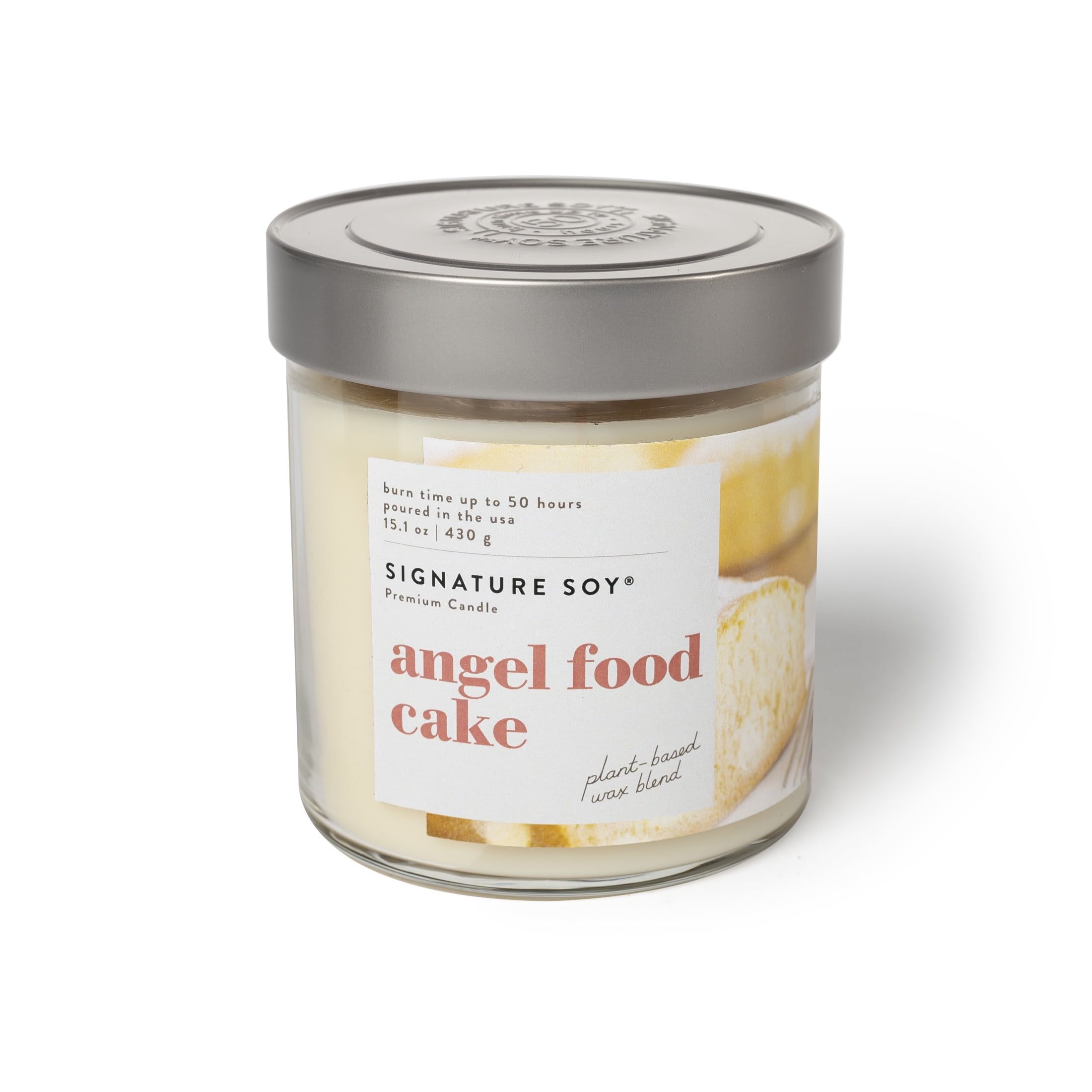 White Soy Angel Food Cake Scented Jar Candle