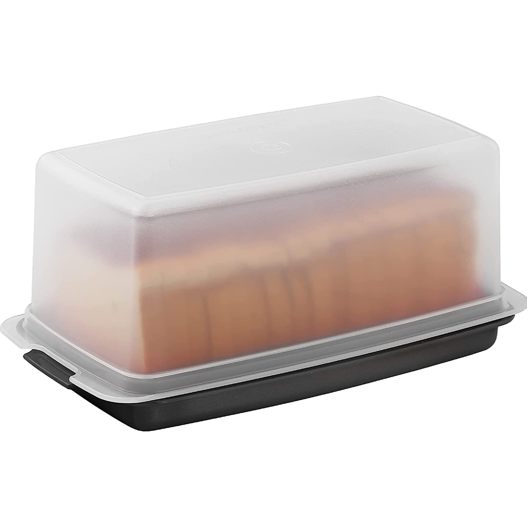 Black and Clear BPA-Free Rectangular Airtight Bread Box