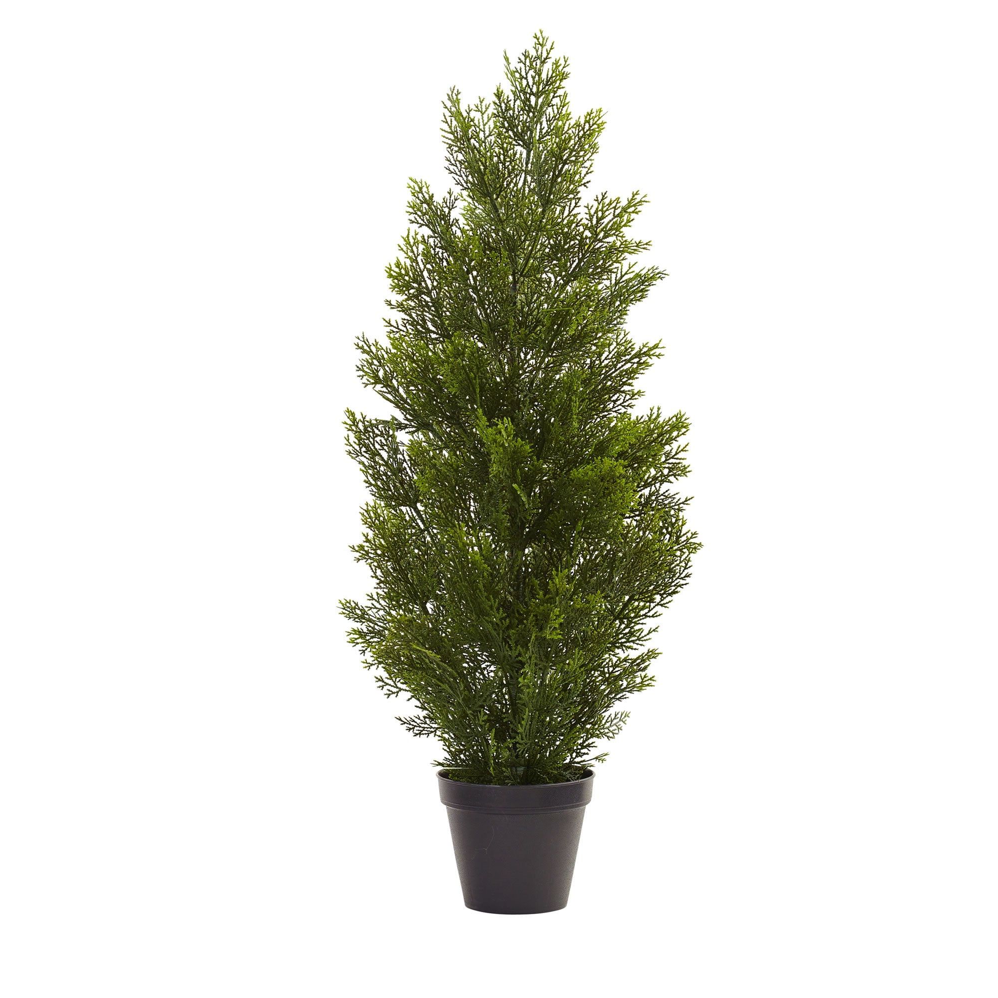 Elegant 3ft Mini Cedar Pine Silk & Plastic Outdoor Tree