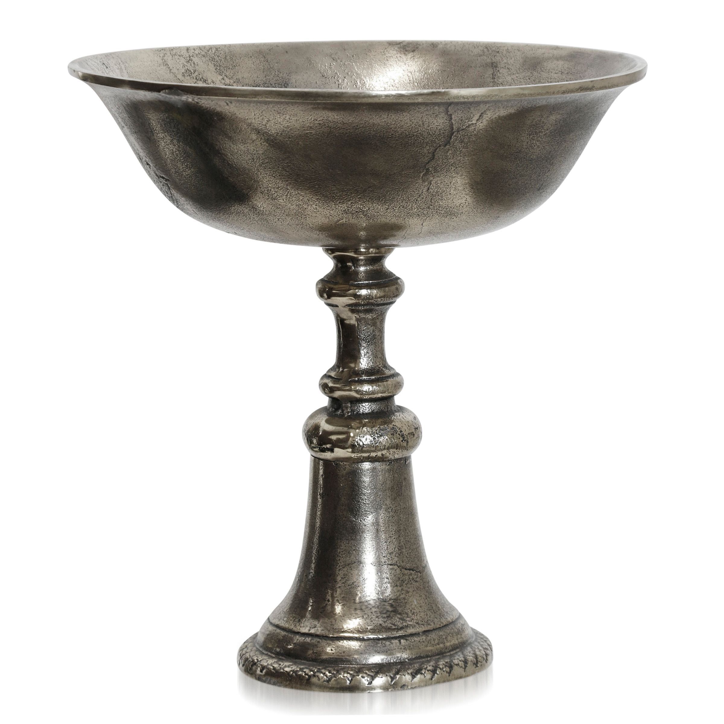 Cameron Silver Cast Aluminum Goblet Style Serving Stand