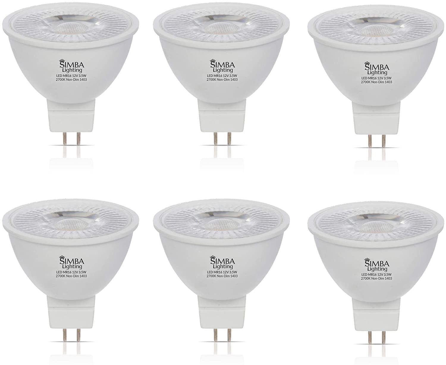 Simba Lighting 6-Pack Warm White LED Bi-Pin Flood Lights