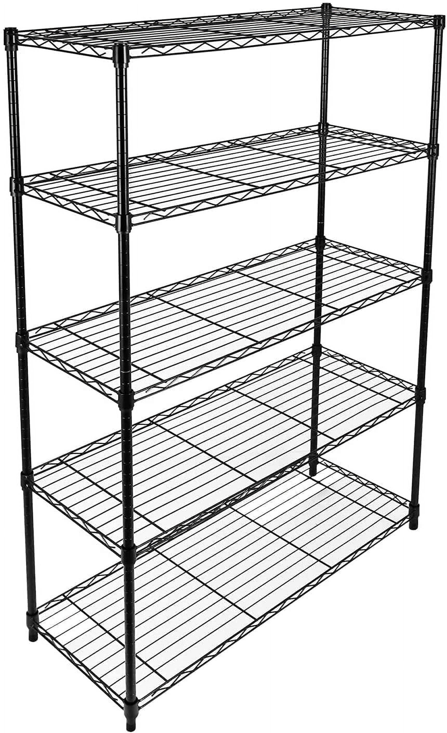 Black Heavy Duty 5-Tier Metal Storage Shelving Unit