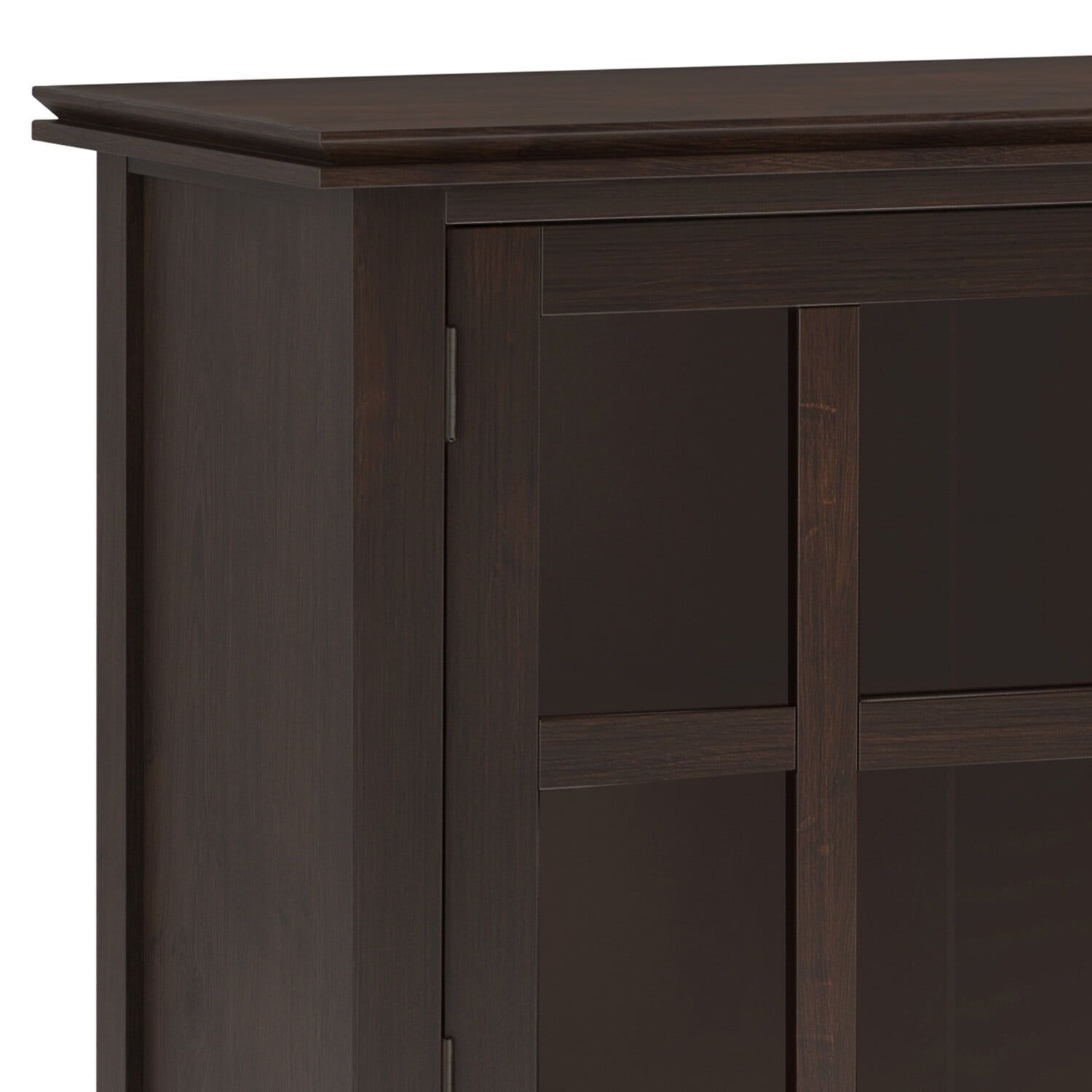 Artisan Dark Chestnut Brown Solid Wood Sideboard Buffet