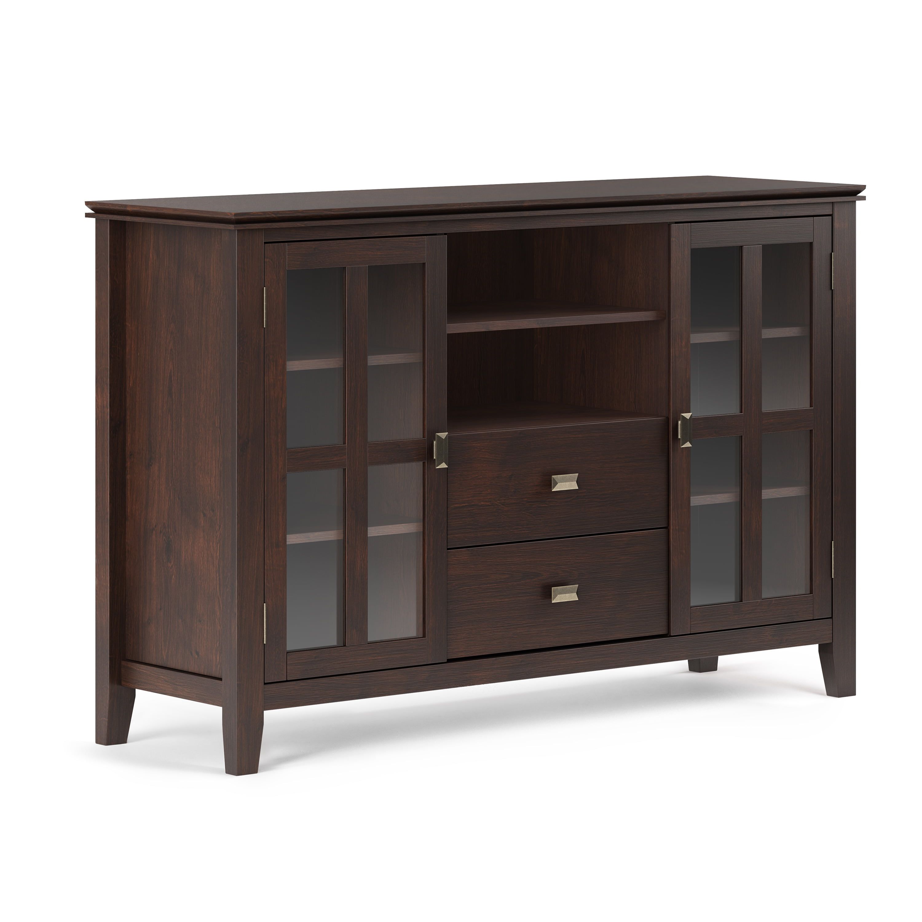 Artisan Contemporary 53" TV Media Stand in Dark Chestnut Brown