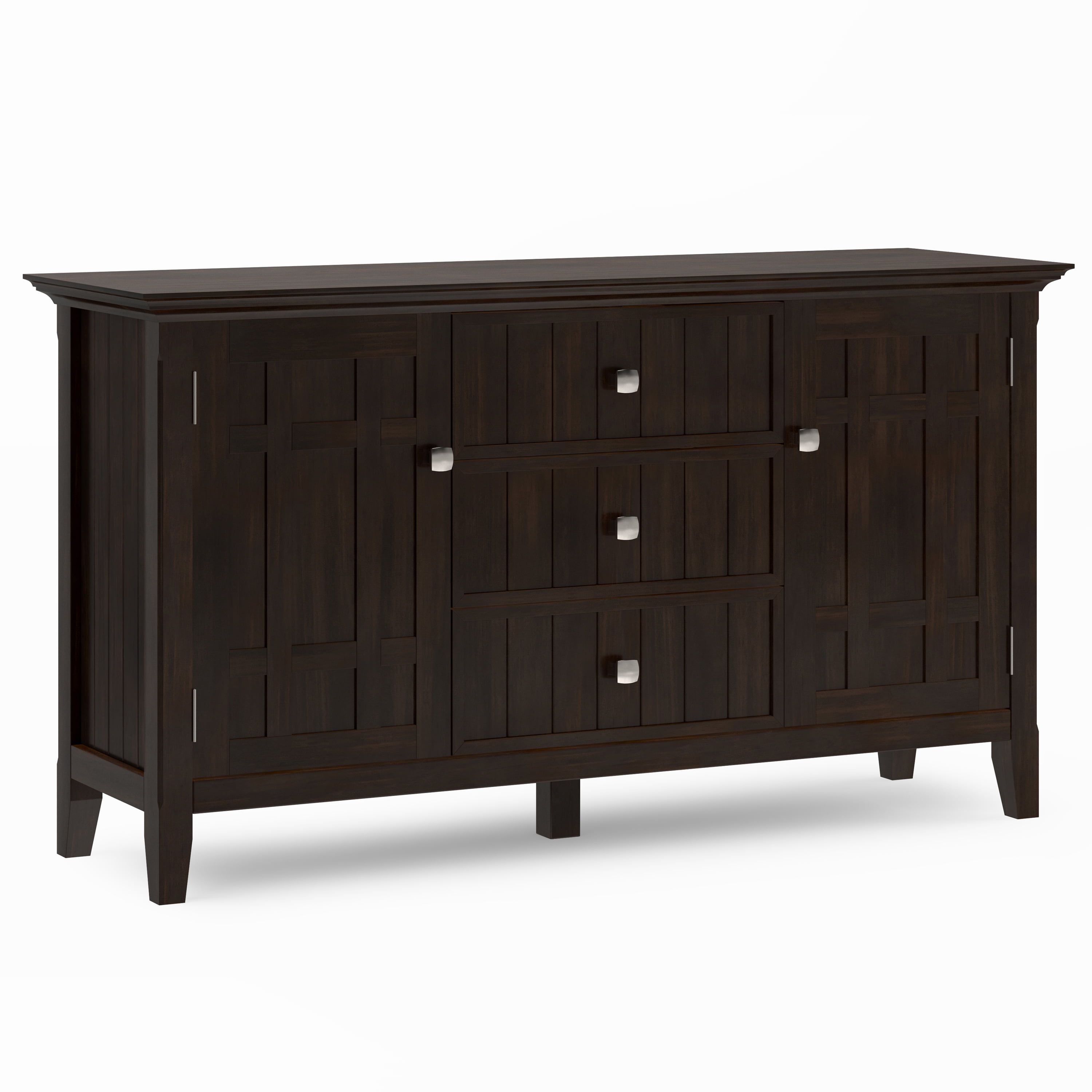 Bedford Dark Tobacco Brown Solid Wood Sideboard Buffet