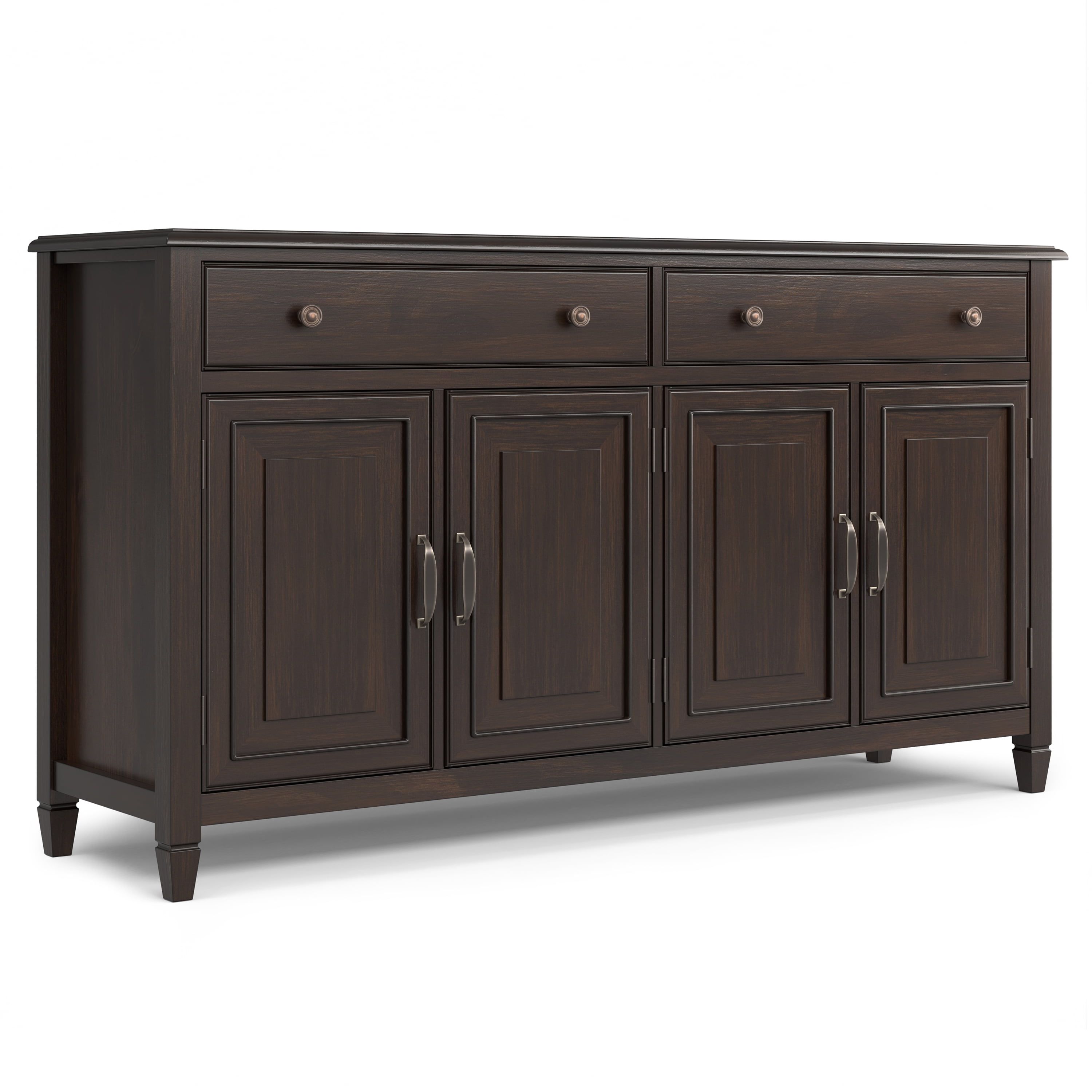 Connaught Dark Chestnut Brown Solid Wood Sideboard Buffet