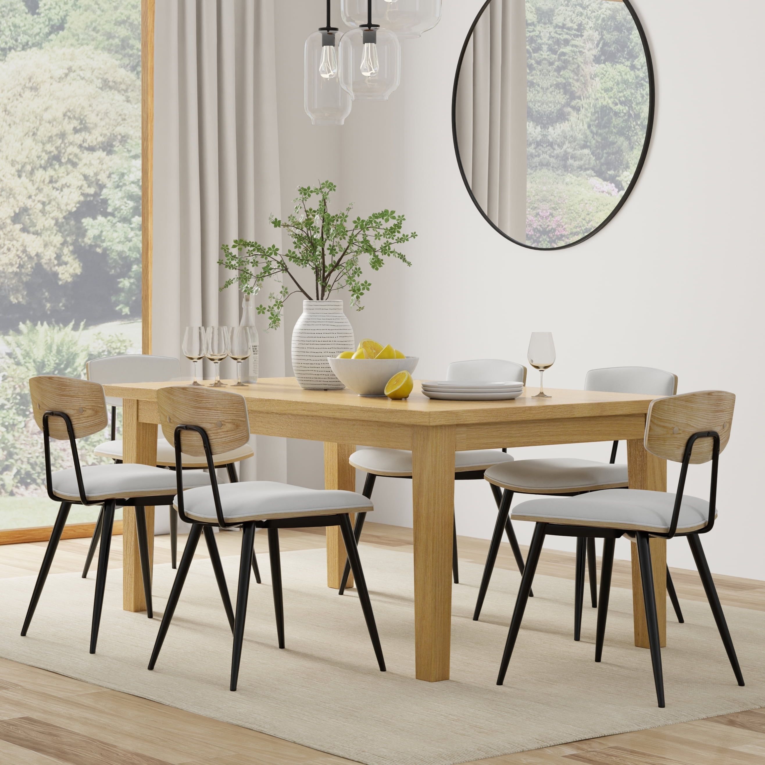 Eastwood 66" Oak Rectangular Contemporary Dining Table