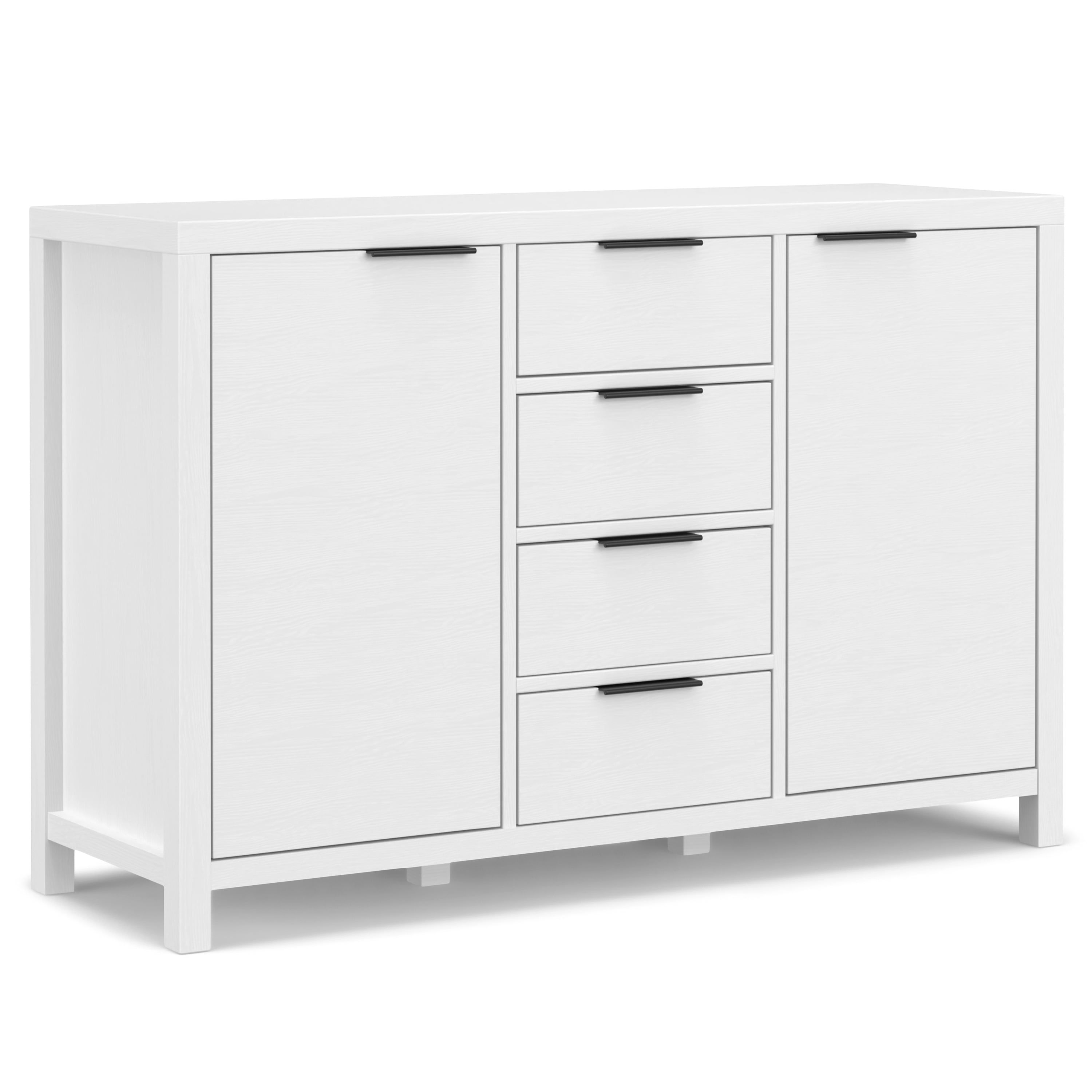 Hollander White Solid Wood Adjustable Sideboard Buffet