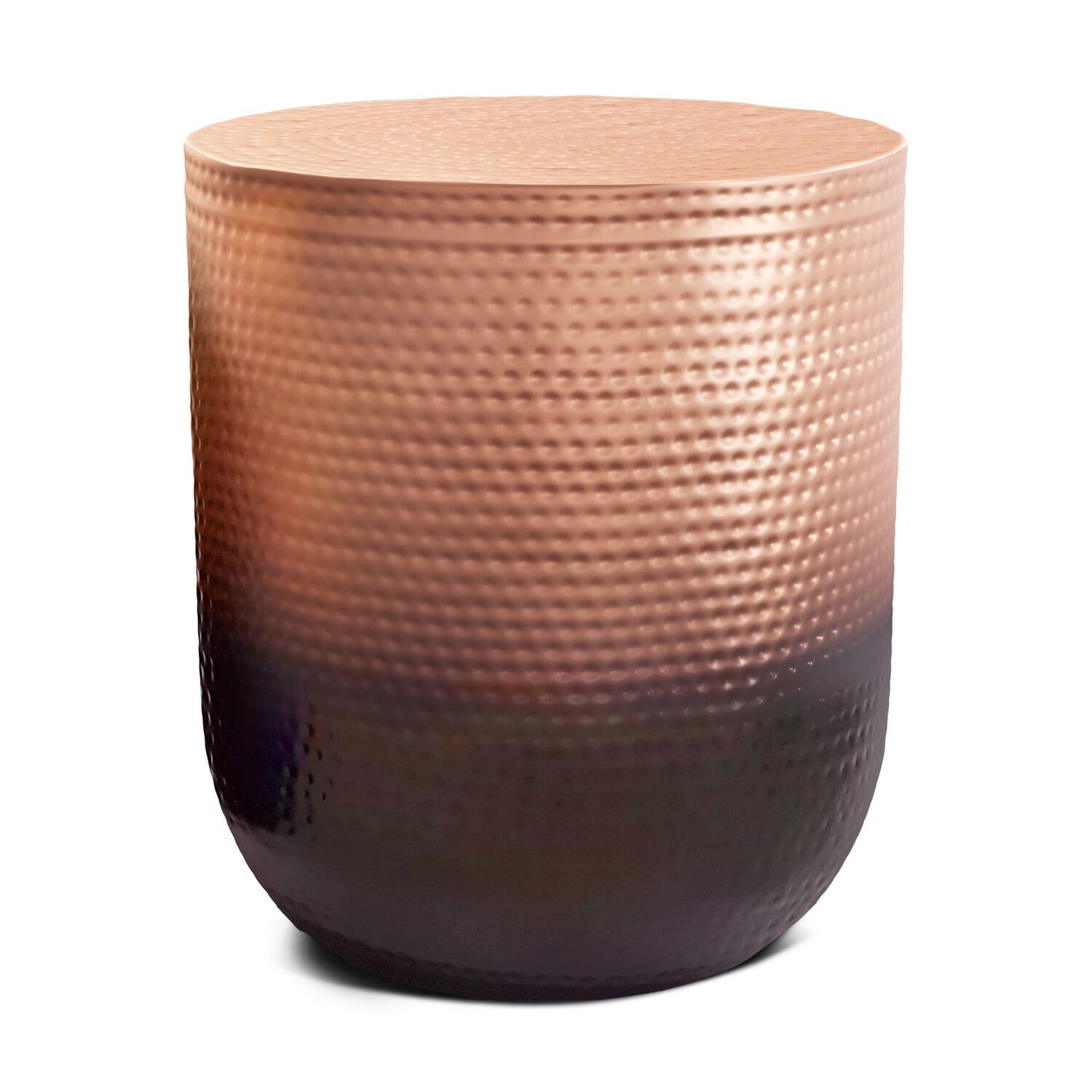 Nova 19" Copper Ombre Round Metal Side Table