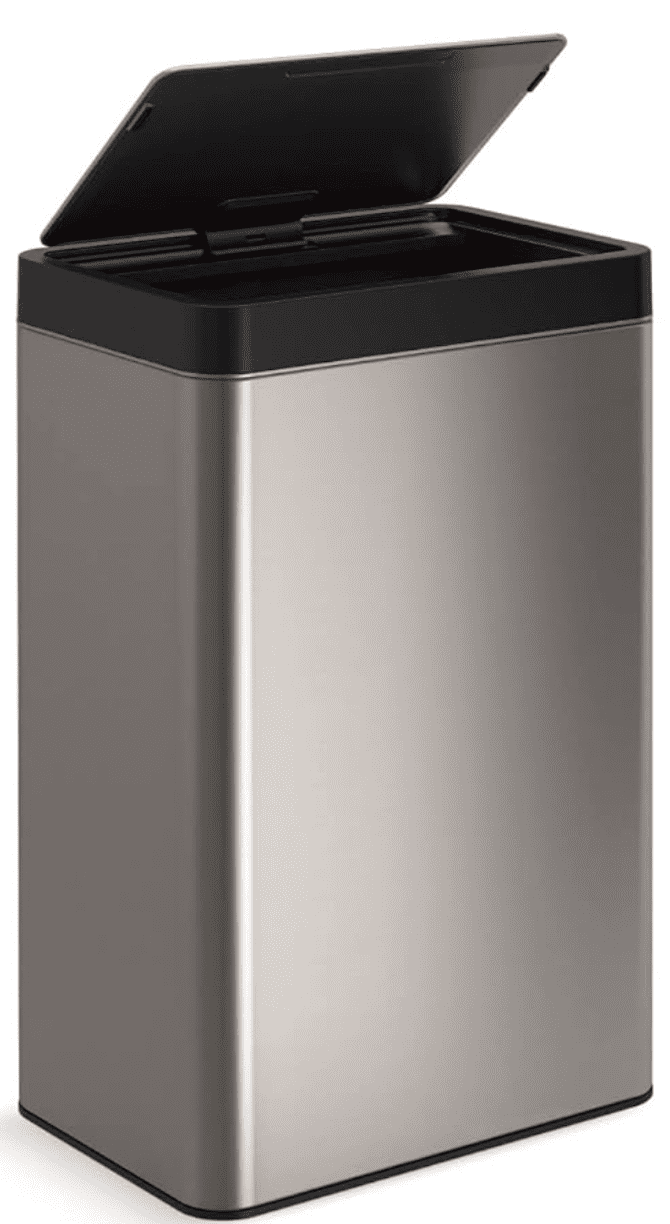 Stainless Steel Touchless Sensor Kitchen Trash Can, 13 Gallon