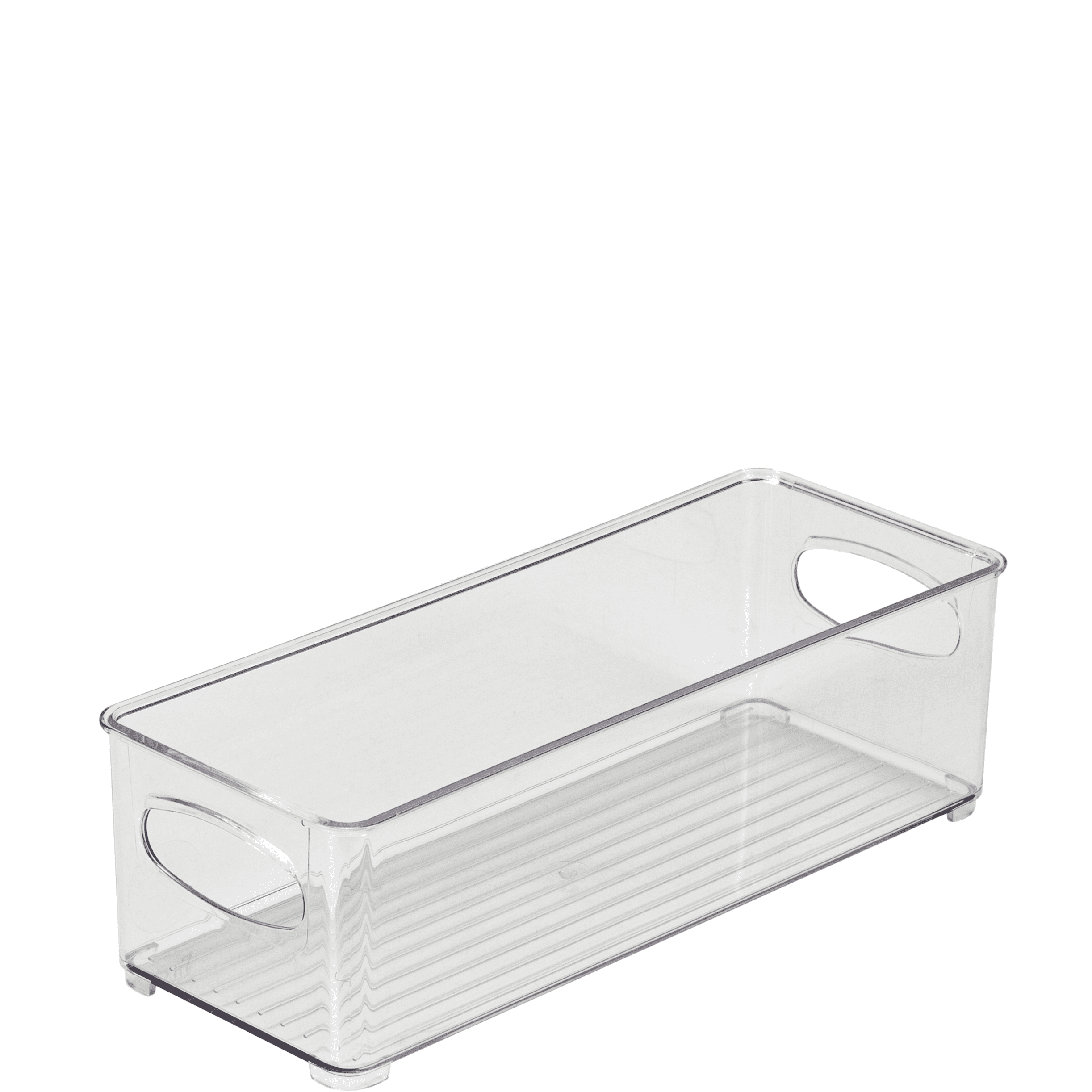 Clear Rectangular Collapsible Refrigerator Storage Bin