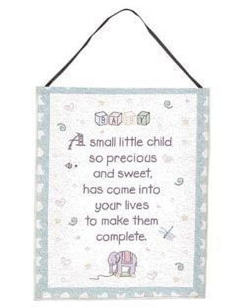 Precious Child Blue and White Cotton Wall Hanging Tapestry