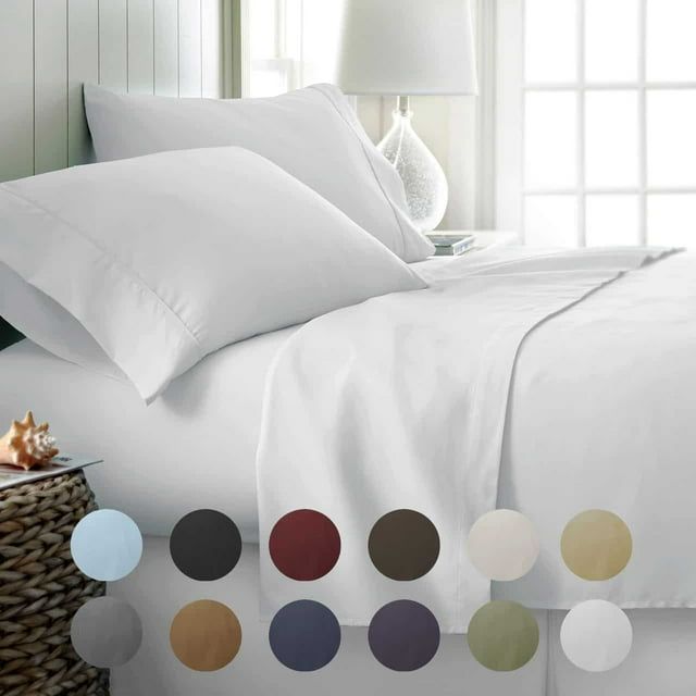 Aqua Queen Deep Pocket Ultra Soft Bamboo Polyester Sheet Set