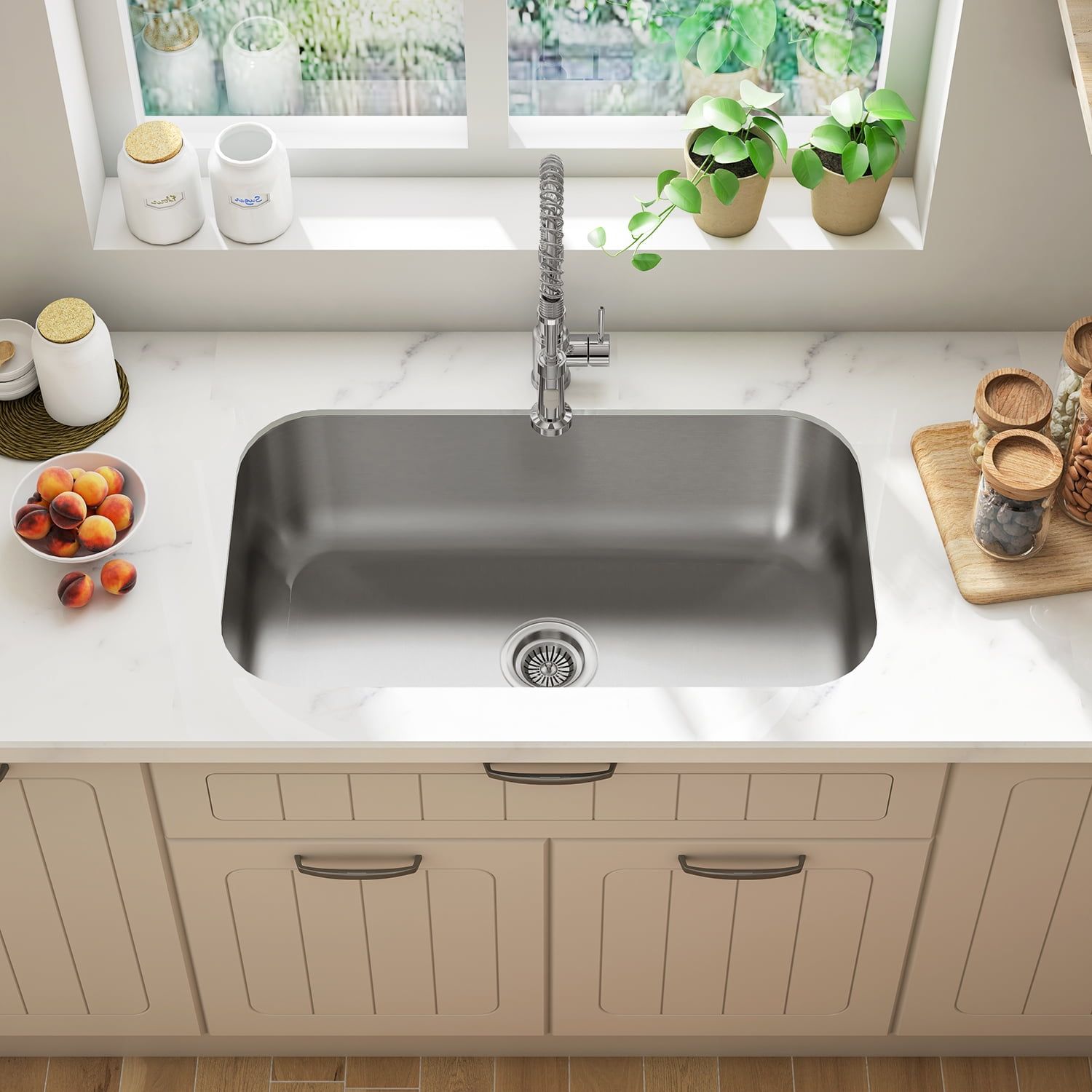 30.5'' Stainless Steel Single Bowl Drop-in Kitchen Sink