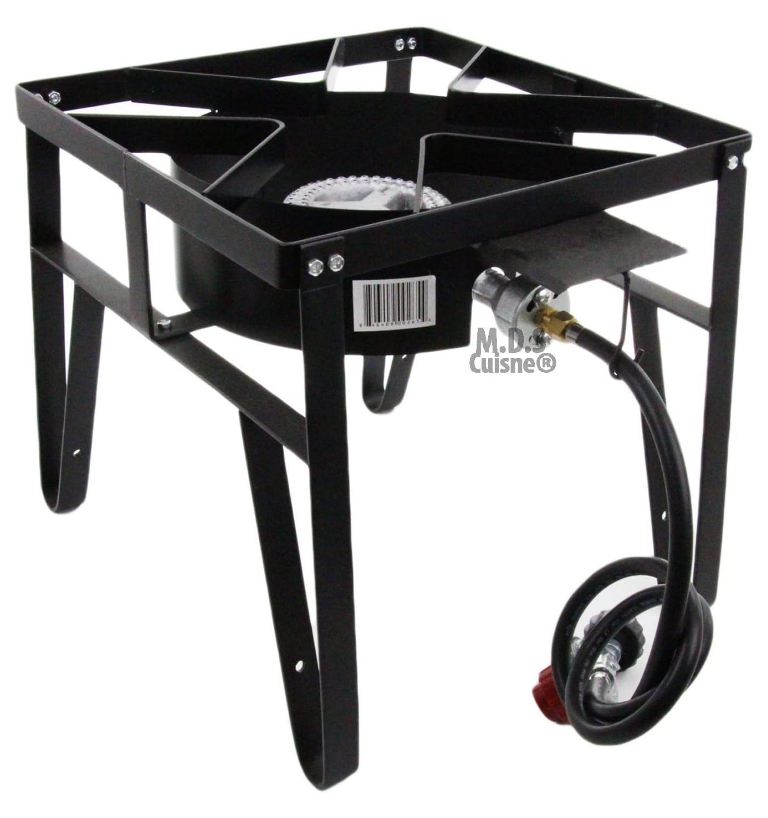 Black Steel Single Burner High Pressure Gas Patio Stove