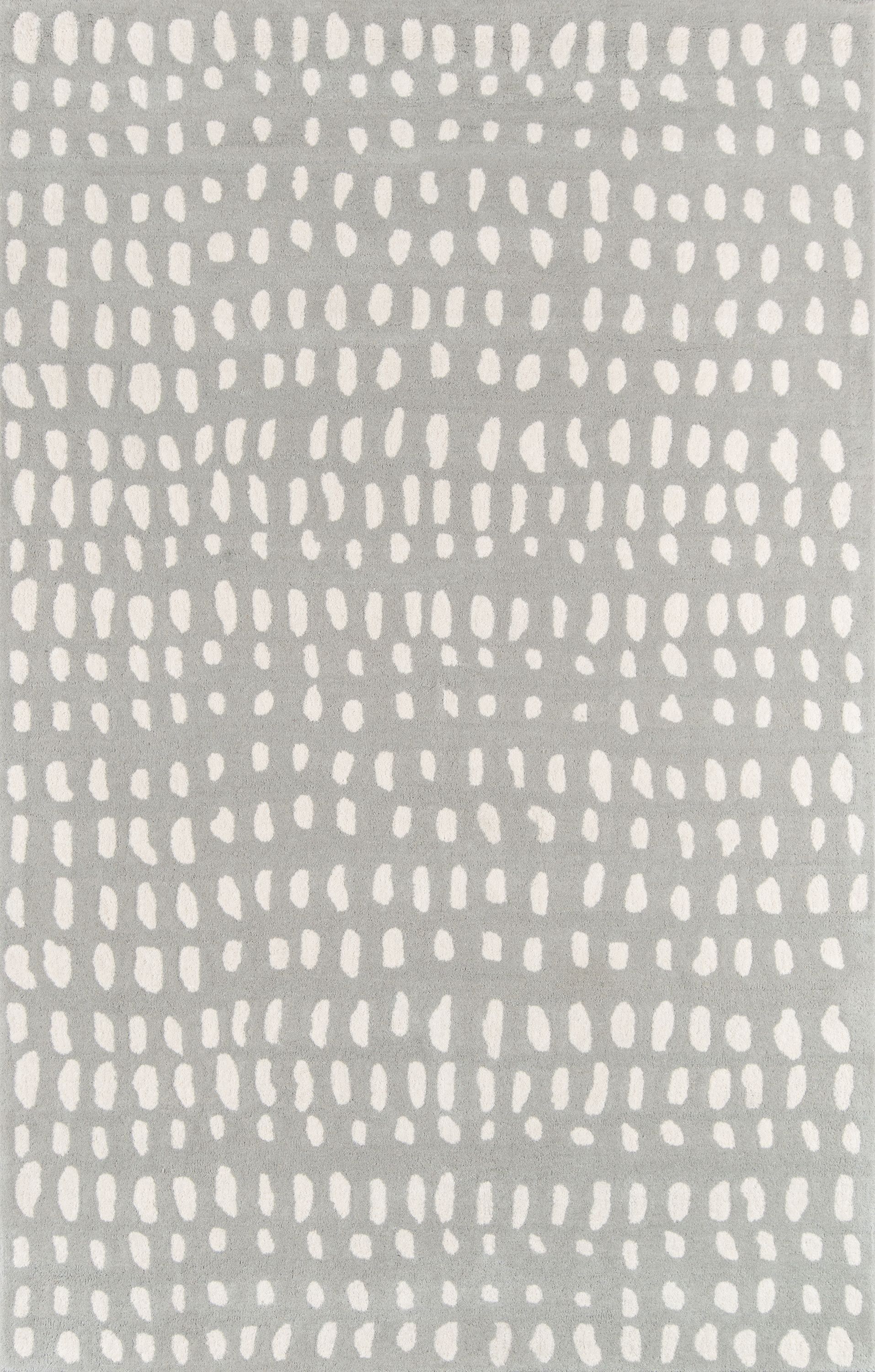 Handmade Gray Wool 9' x 12' Tufted Geometric Area Rug