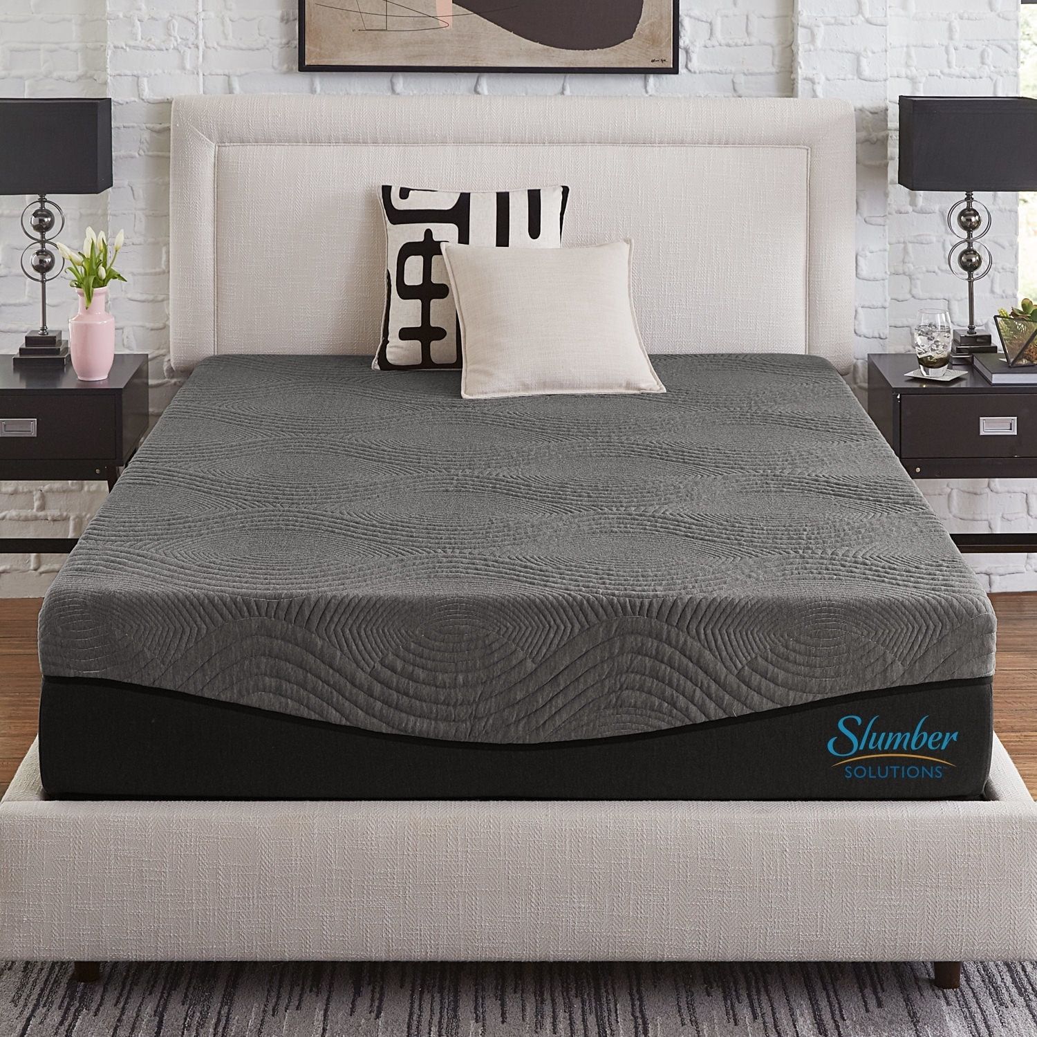 Queen Size Charcoal Memory Foam Mattress with Cooling Technology
