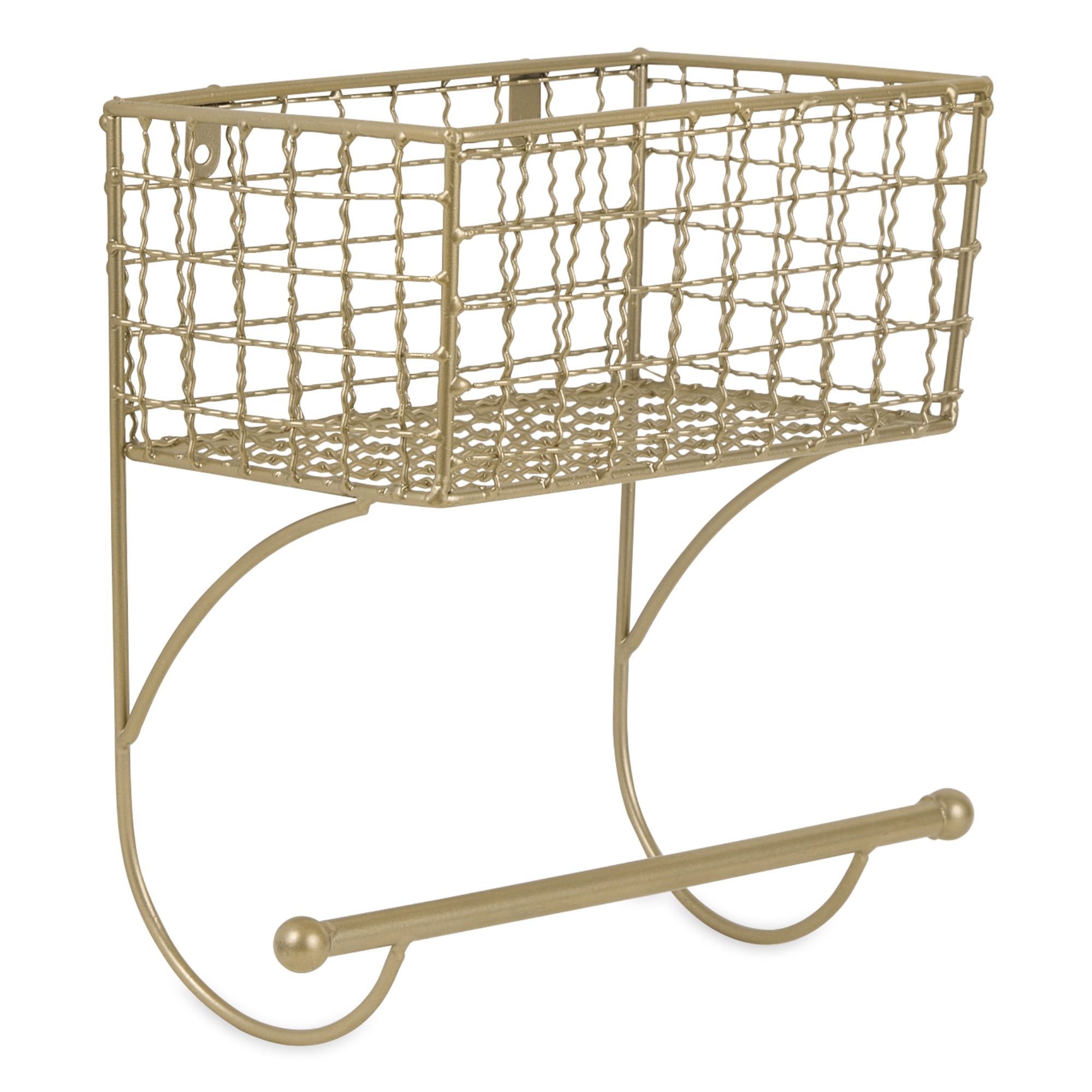 Small Gold Metal Wall Mounted Farmhouse Towel Rack