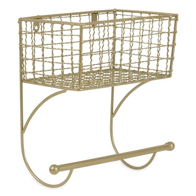 Small Gold Metal Wall Mounted Farmhouse Towel Rack