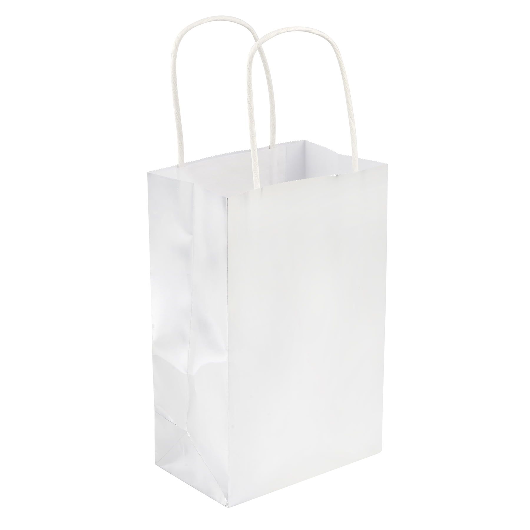 Celebrate It Silver Small Paper and Plastic Gift Bags, 13-Pack